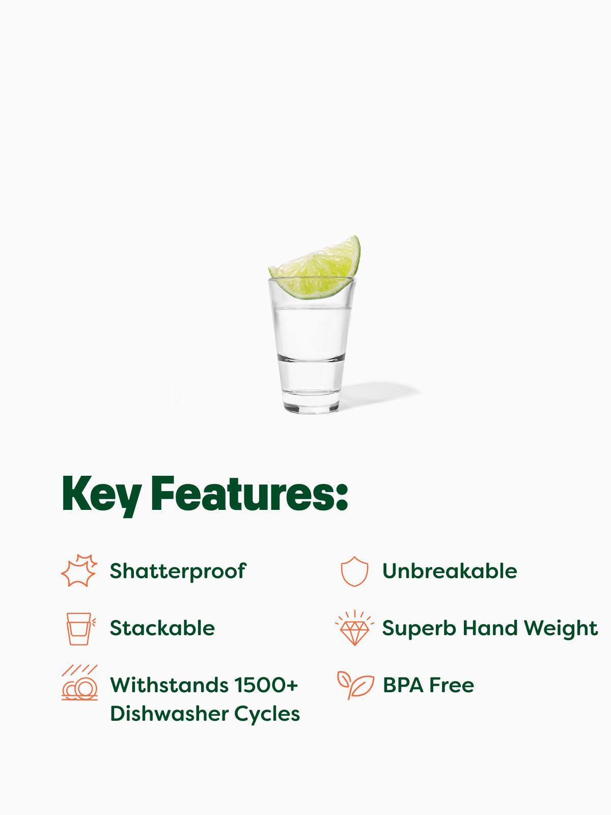 RESERVE 1.5oz Stackable Shot Tritan Copolyester Glass - Bulk、mySite、camillekostekn