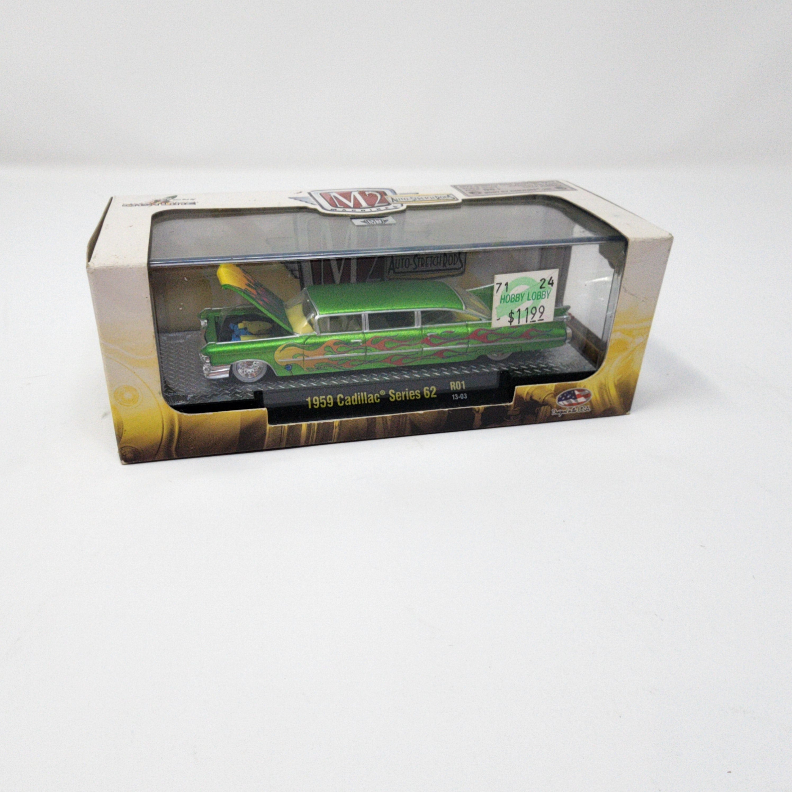 M2 Machines Auto-Stretch Rods * 1959 Cadillac Series 62 * GREEN、mySite、hgirdovlk