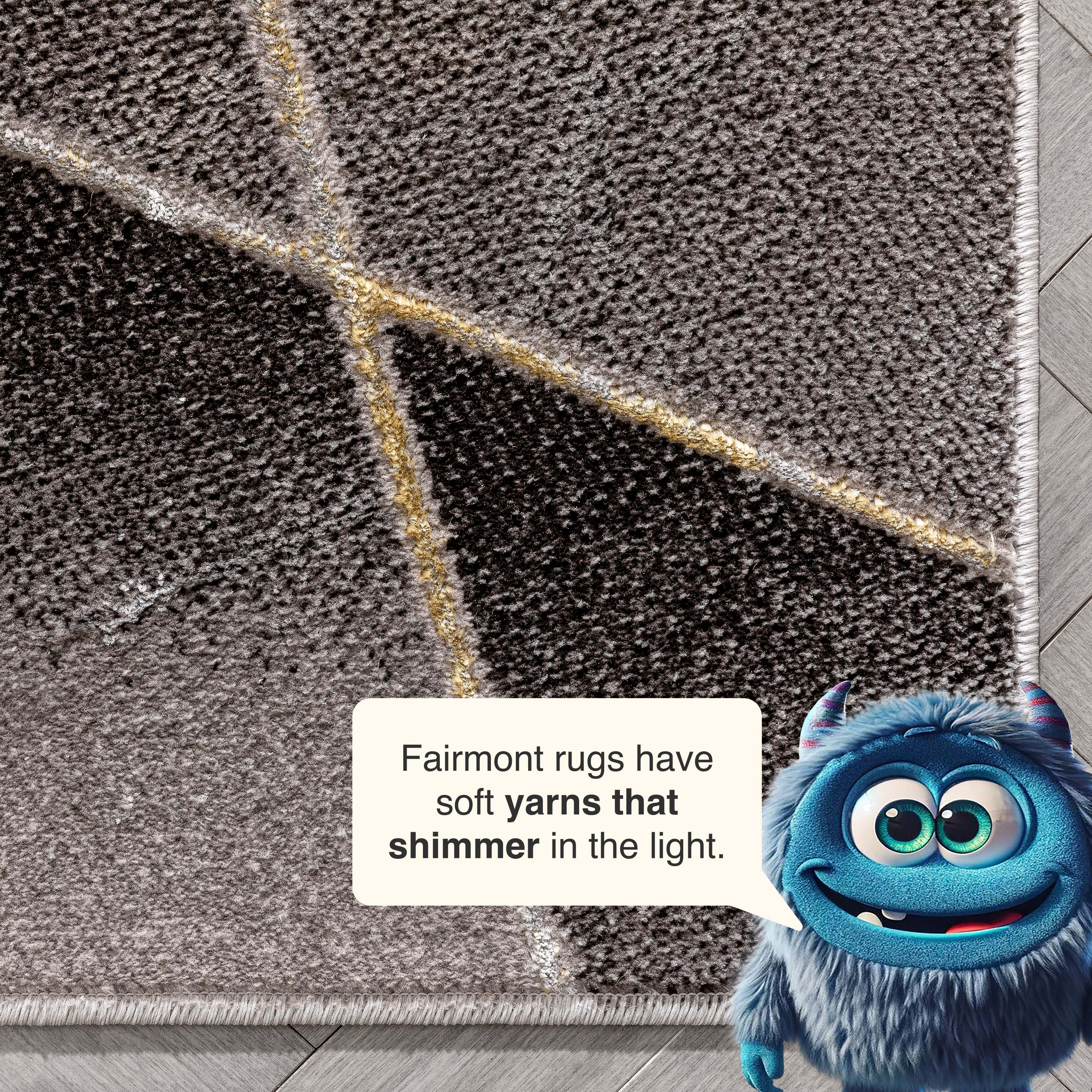 Arthur Retro Geometric Marble Pattern Grey Glam Rug、mySite、gigharbornorthrealestate