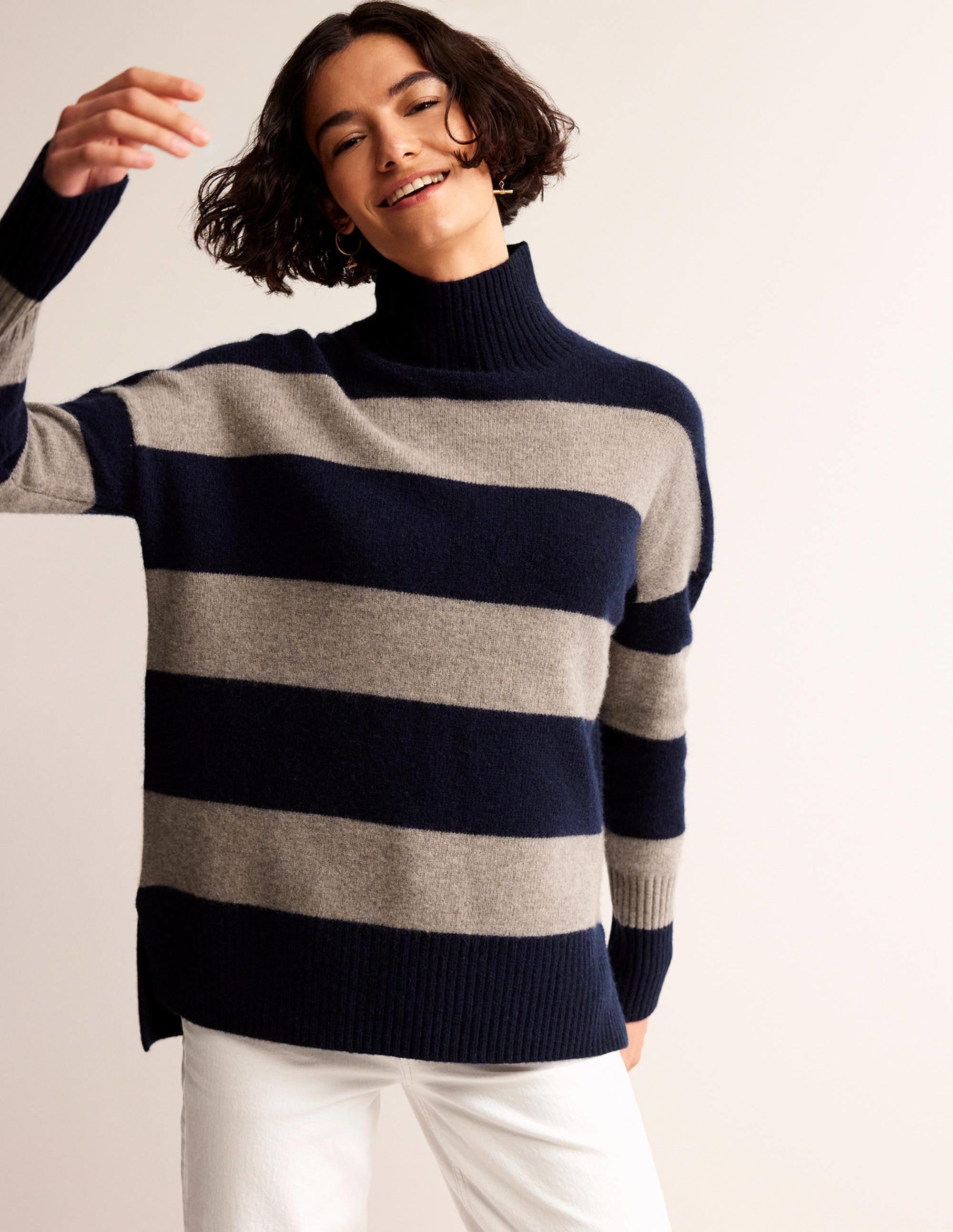  Jessica Oversized Jumper-Navy and Chinchilla Melange、mySite、ashleygrahame