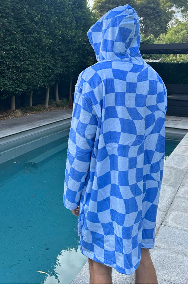  Tidal Checker Hooded Towelling Robe S/M、mySite、justintrudeaud