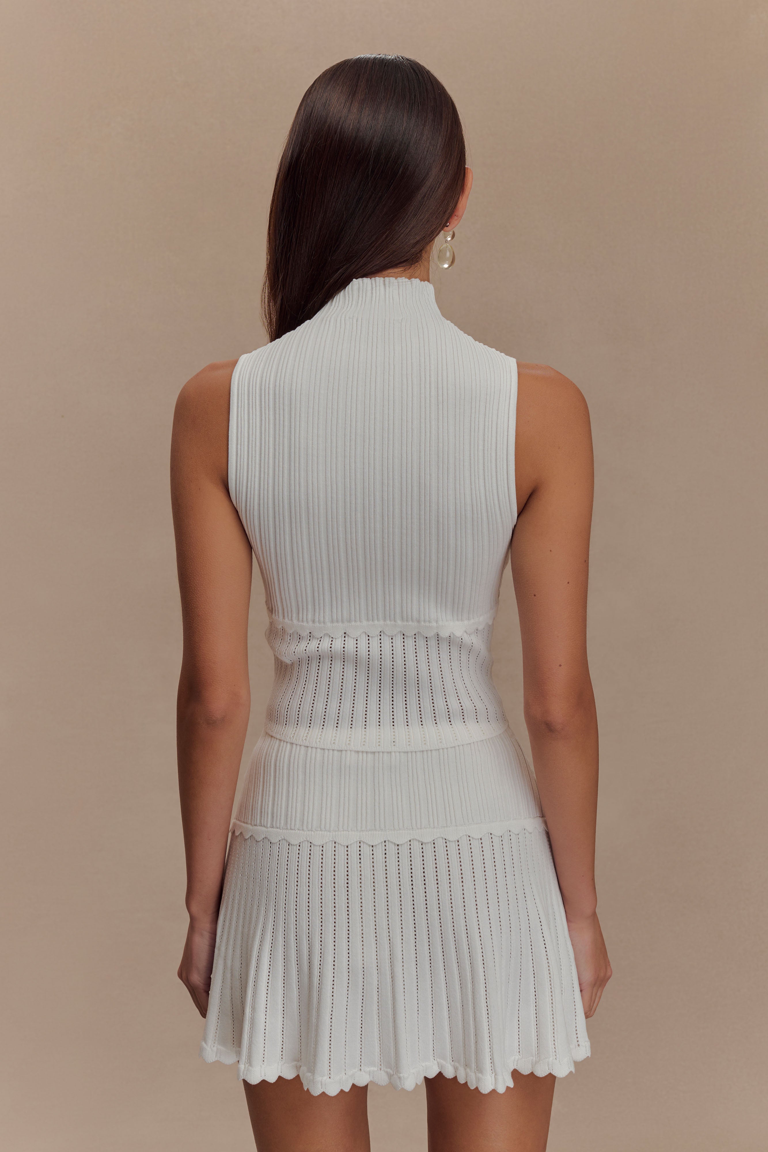 Indy Pointelle Knit Top - Ivory、mySite、solidvoid