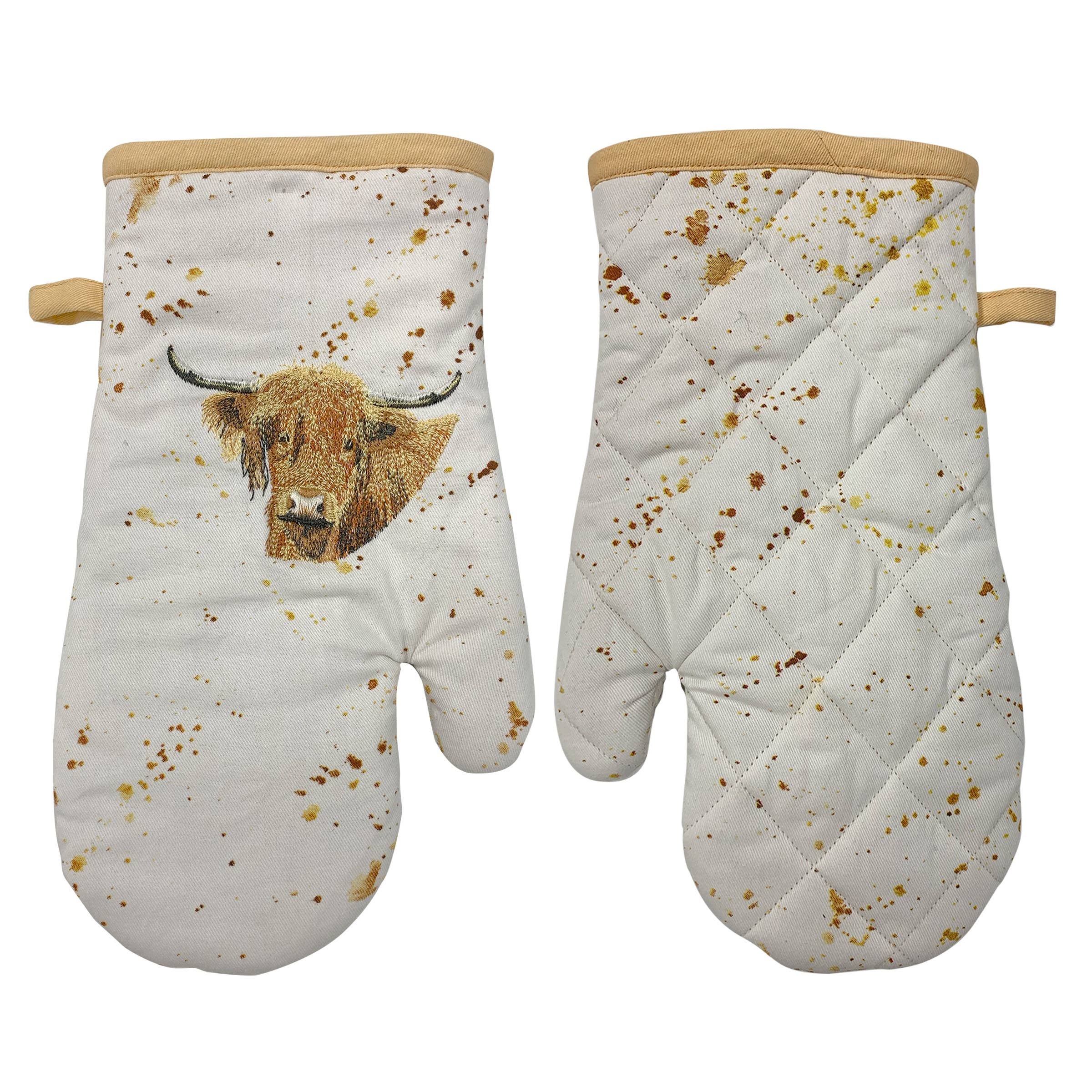 HIGHLAND COW ORGANIC SINGLE OVEN GLOVE、mySite、g9winljtr