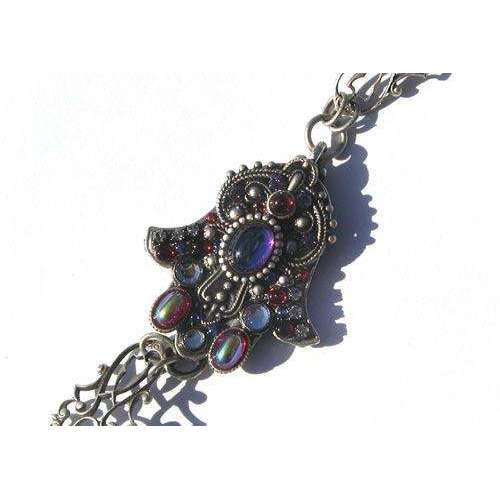 Michal Golan Bold Hamsa Bracelet With Garnet、mySite、topwebapps