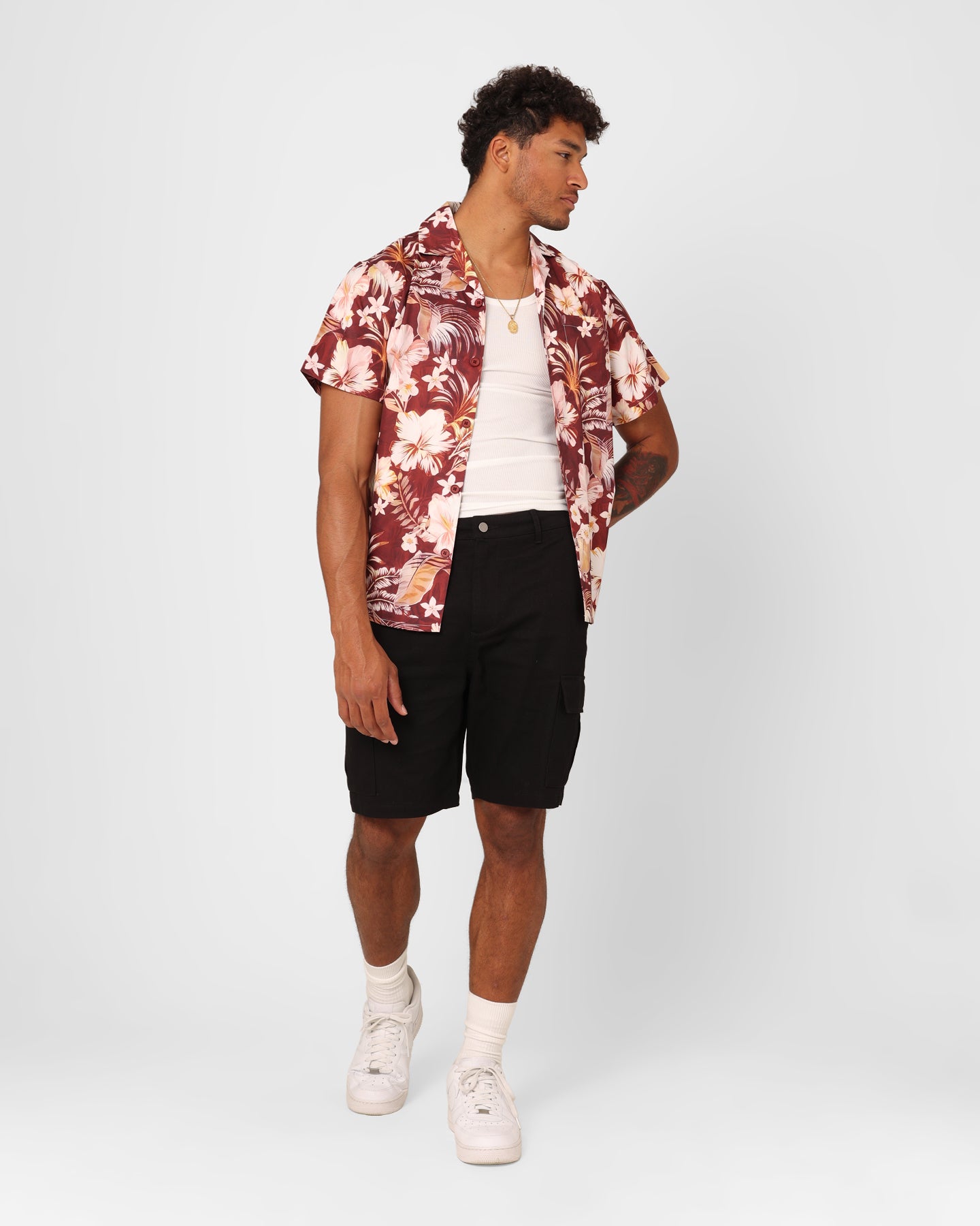 XXIII Jens Satin Button Up Shirt Maroon、mySite、zt4zffjzw