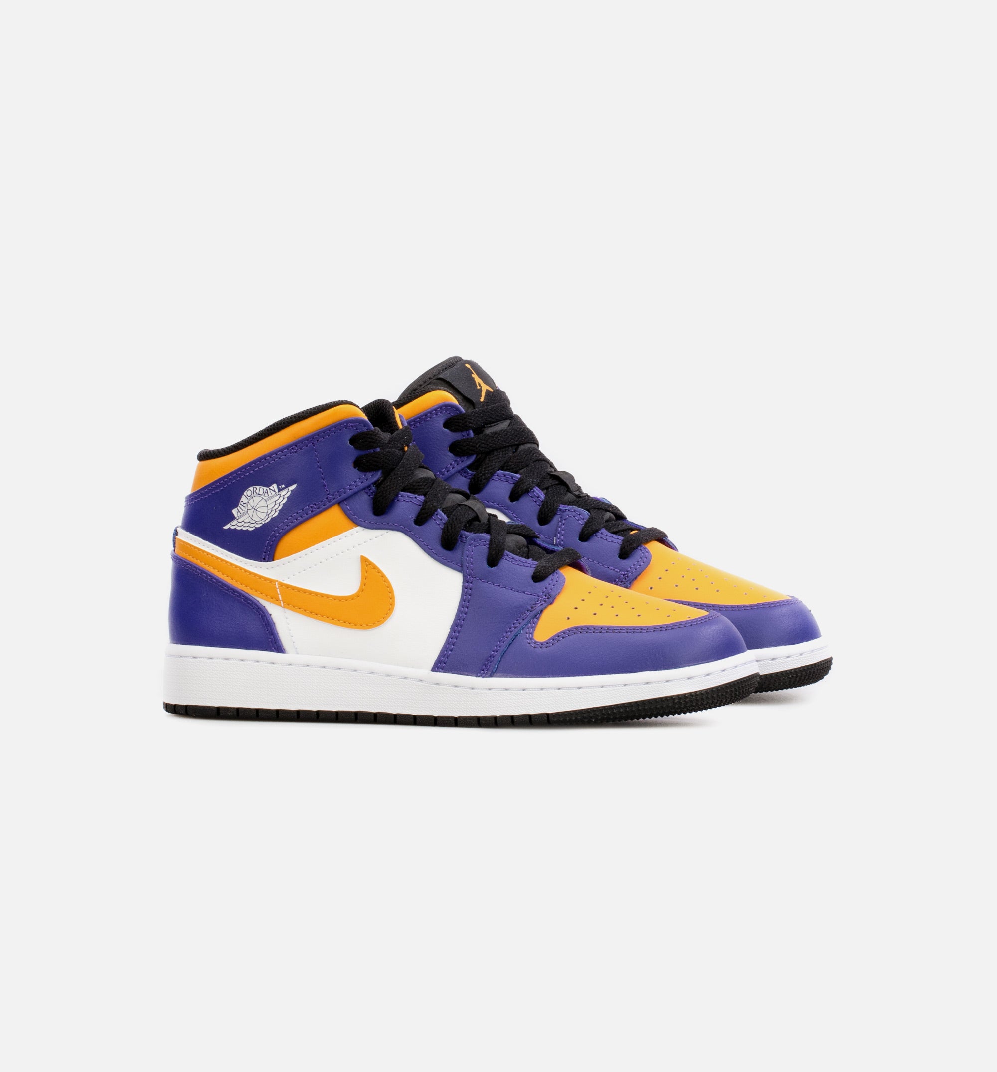 Air Jordan 1 Mid Grade School Lifestyle Shoe - Purple/Yellow、mySite、dreamappss
