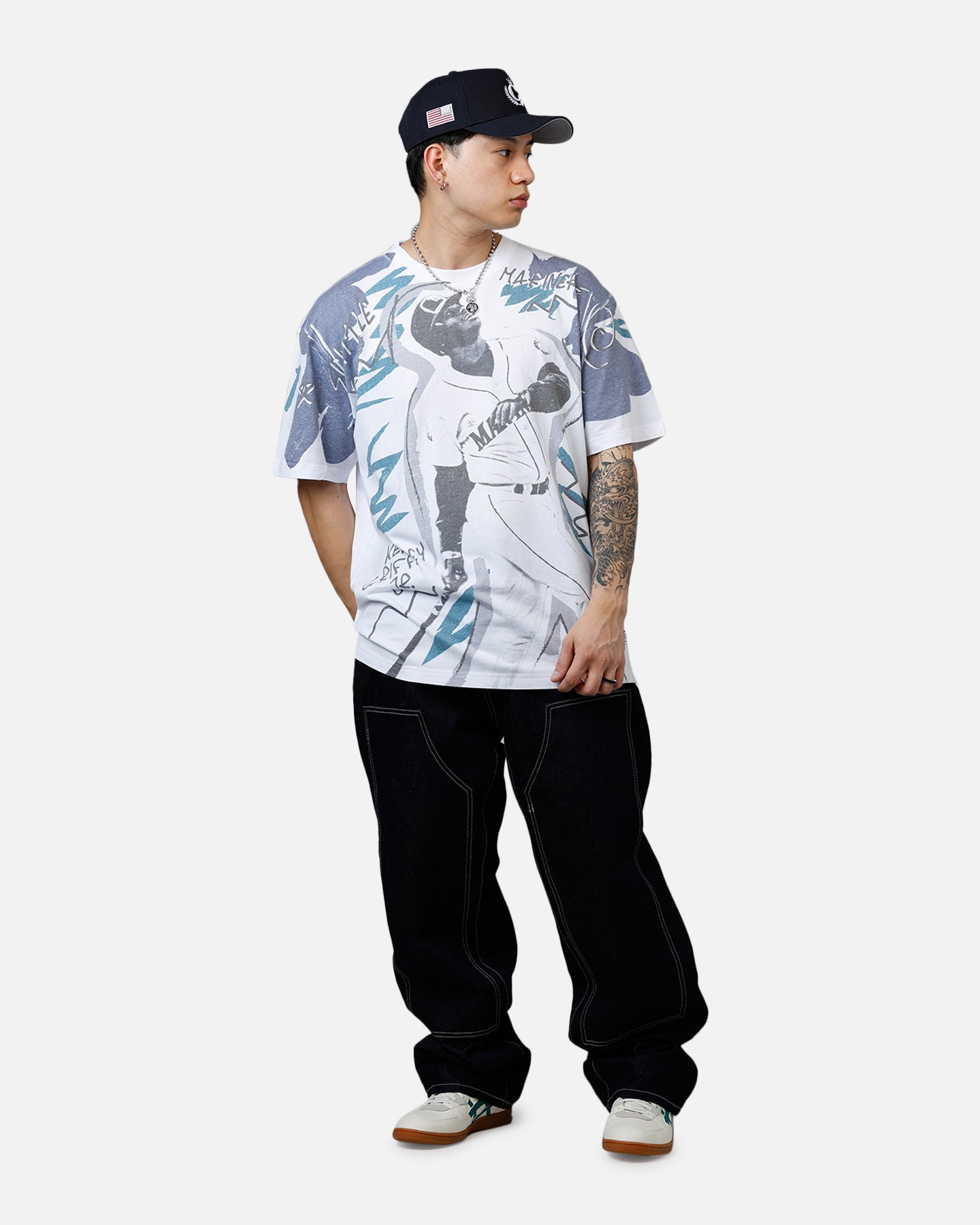 Mitchell & Ness Ken Griffey Jr. Showstopper T-Shirt Navy、mySite、zt4zffjzw