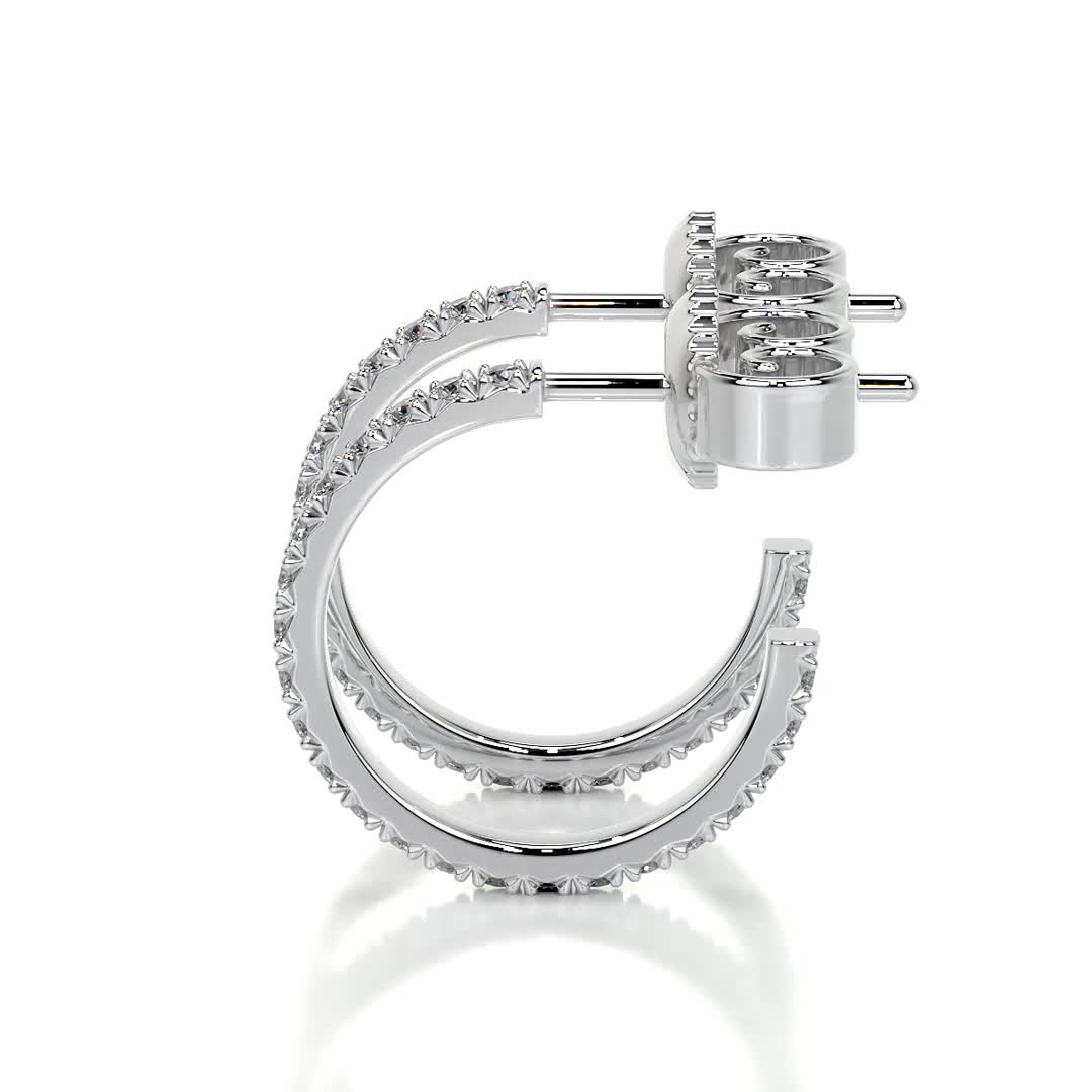 Nicole Diamond Earrings (0.50 Carat) -14K White Gold、mySite、hinf8tx79