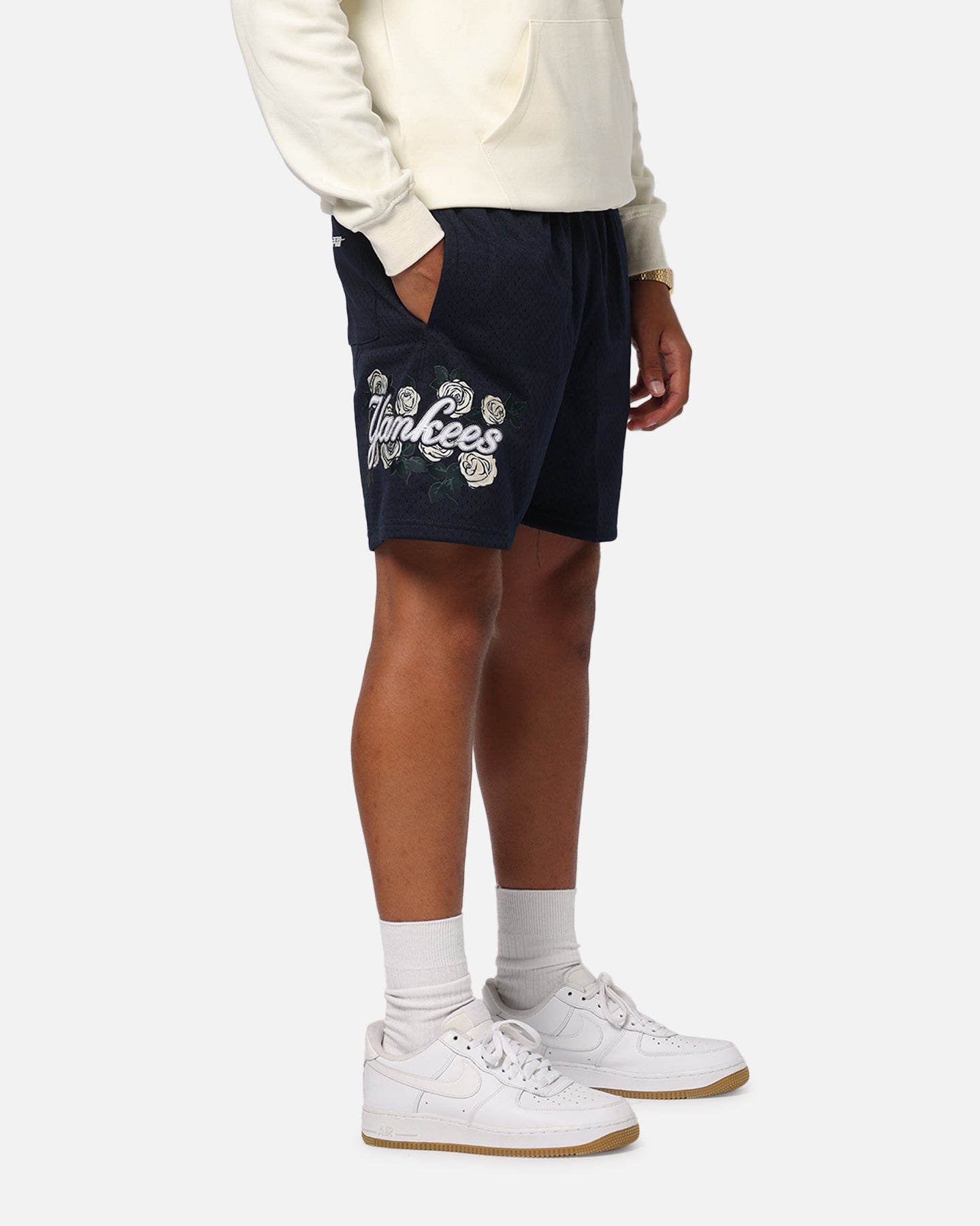 Pro Standard New York Yankees Roses Mesh Shorts Navy、mySite、zt4zffjzw