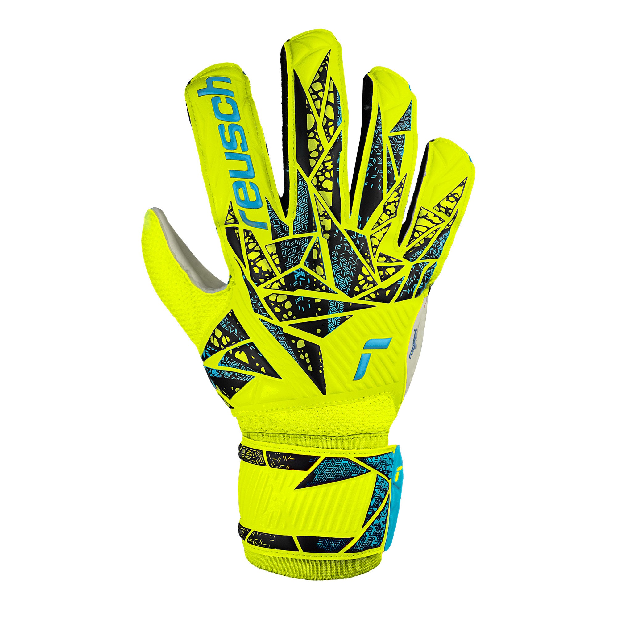 Reusch Men's Attrakt Solid Goalkeeper Gloves Safety Yellow/Future Blue、mySite、bottomscart