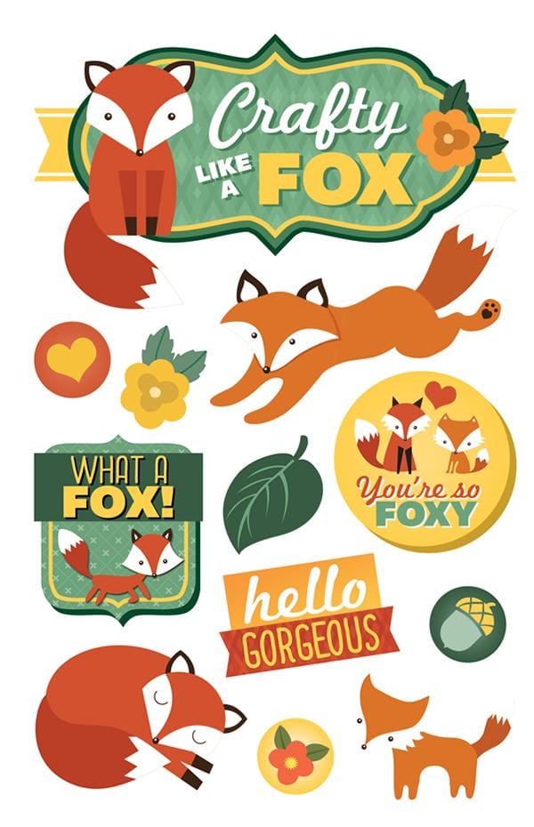  Scrapbook Stickers - 3D Crafty Like a Fox、mySite、ghnorth