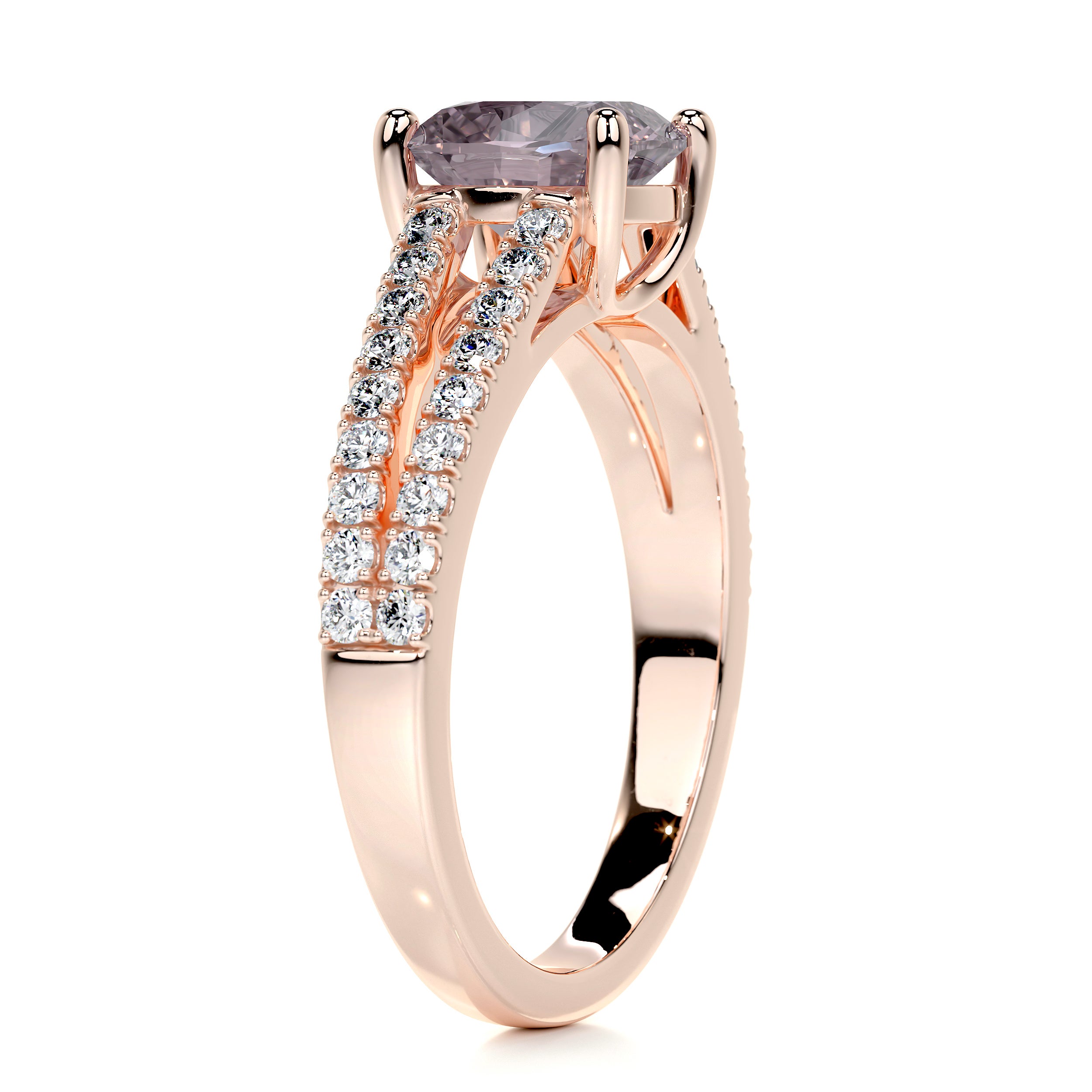 Sadie Pink Gemstone & Diamonds Ring (2.05 Carat) -14K Rose Gold、mySite、hinf8tx79