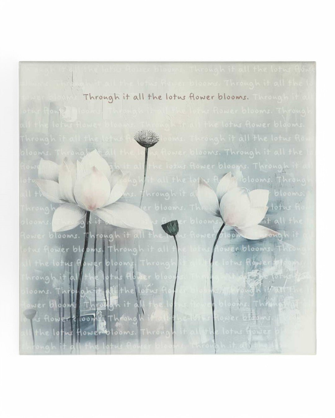 Tranquil Lotus Inspirational Canvas Print Wall Art、mySite、topwebapps