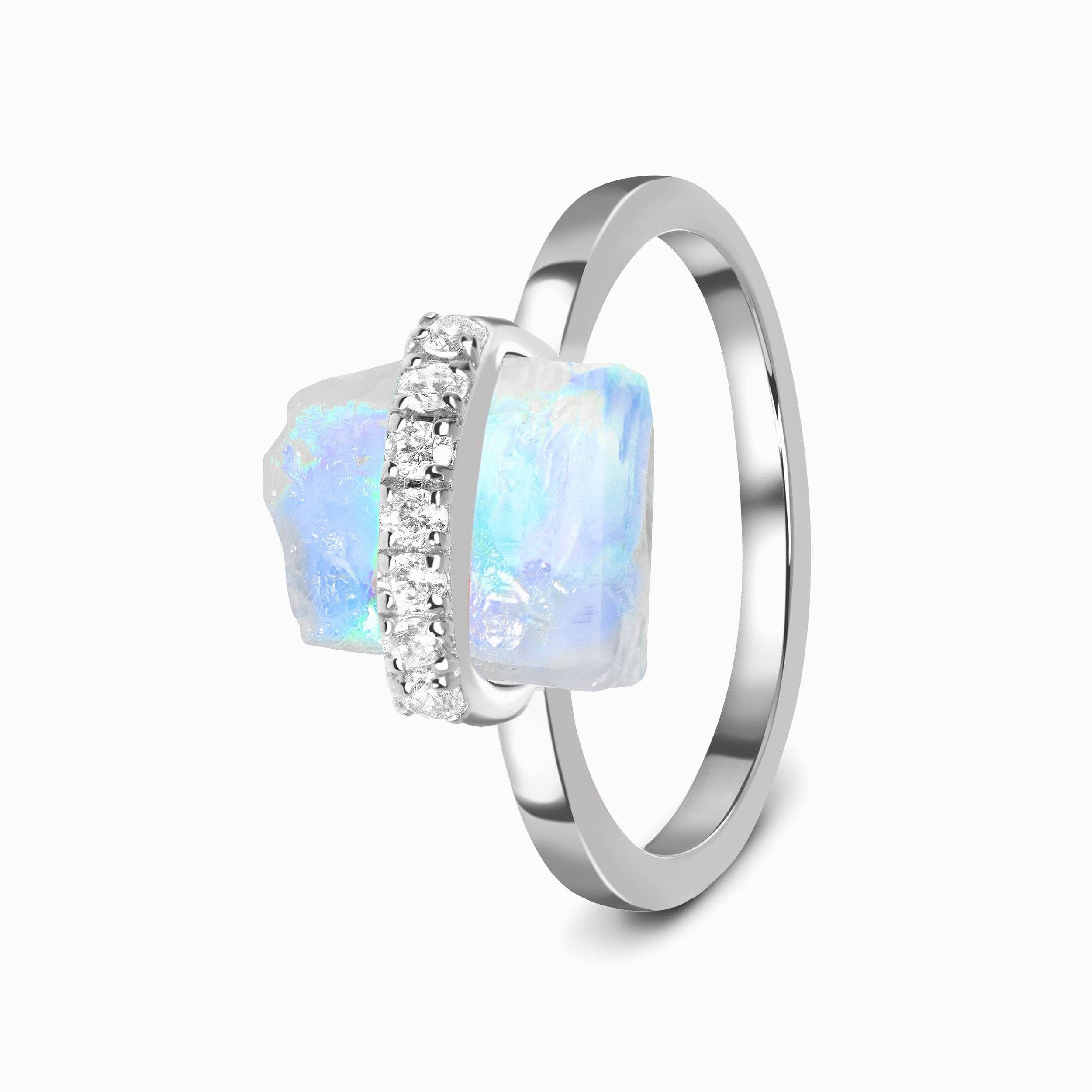 Raw Crystal Ring - Sassy Moonstone、mySite、hinf8tx79