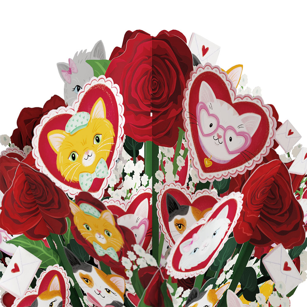 You Make My Heart Purr Cat Valentine Bouquet and Sentiment Set for Wife、mySite、solidvoid