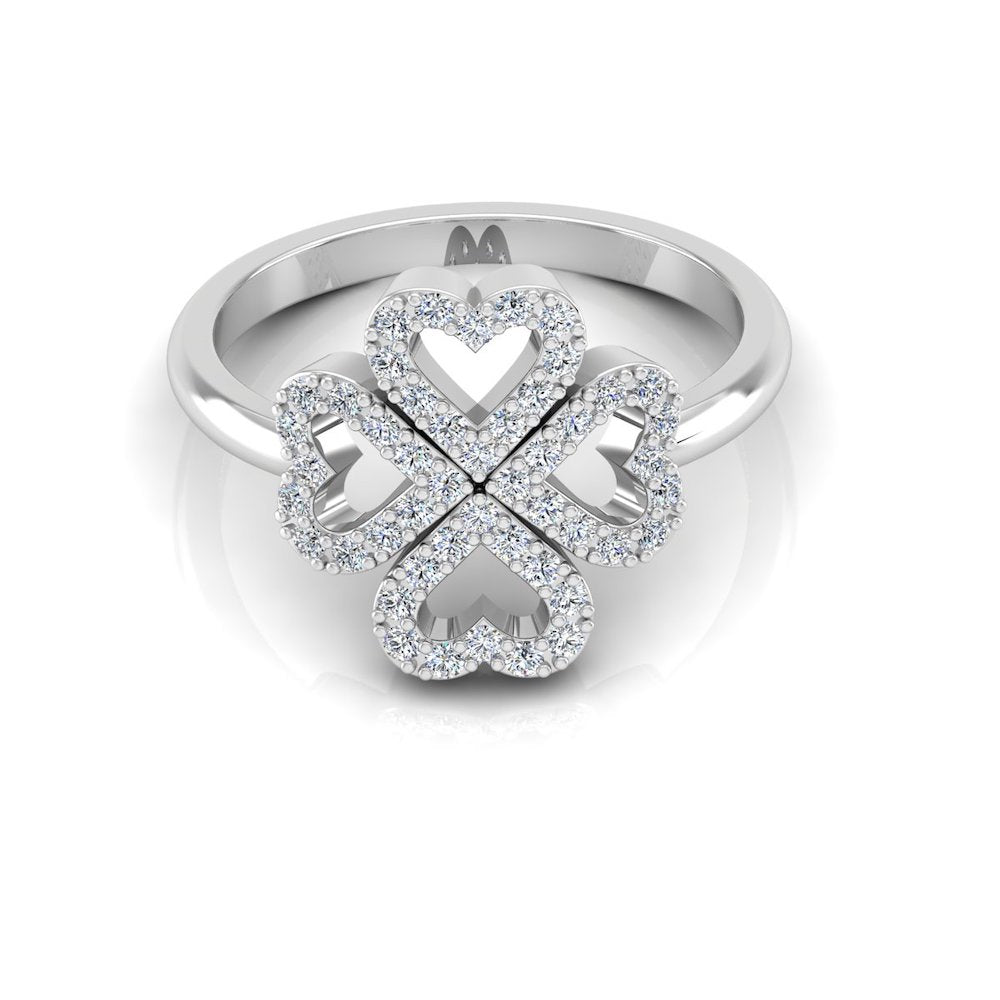 Four Leaf Clover Moissanite Engagement Ring、mySite、hinf8tx79