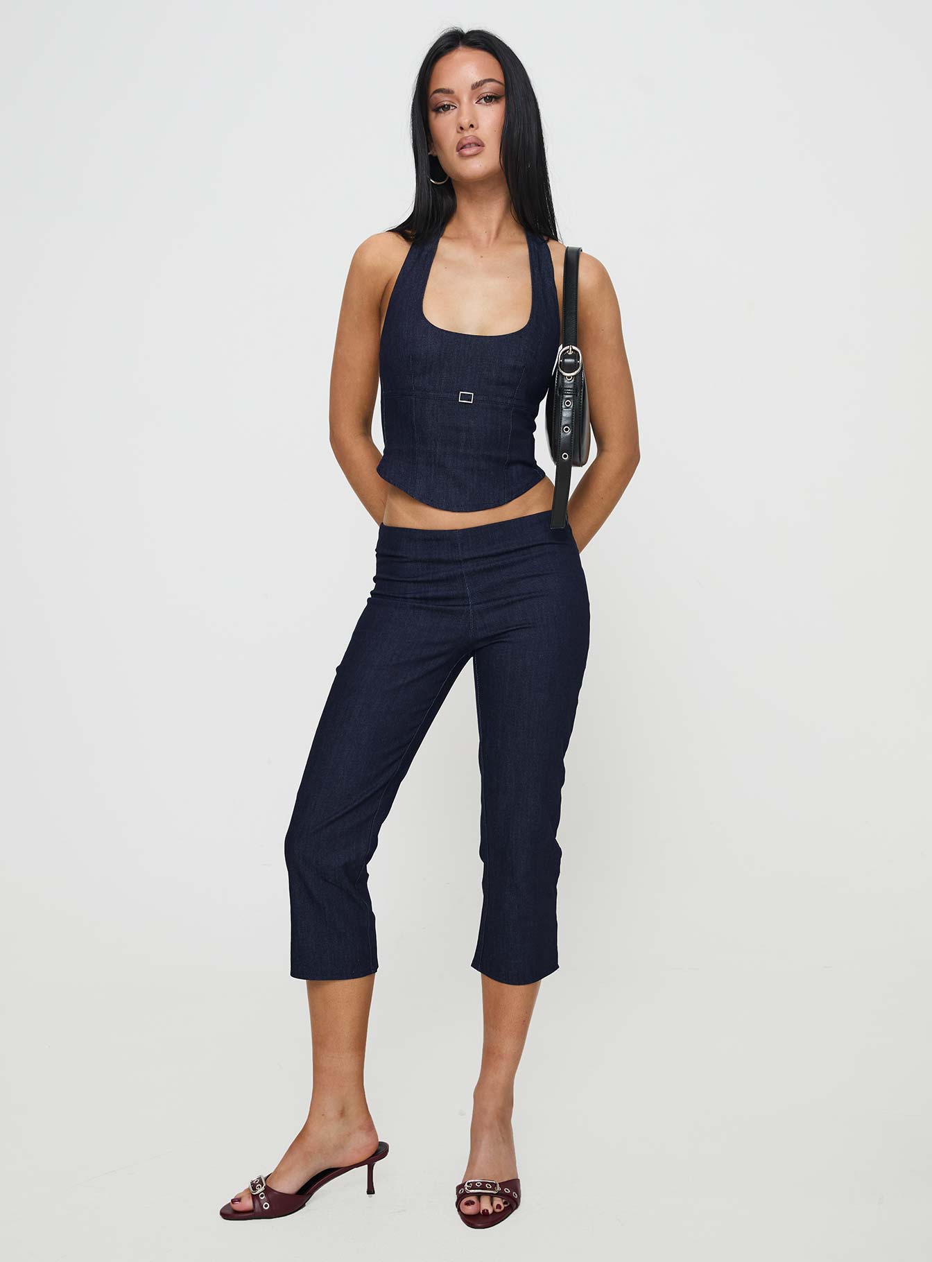 Nasya Halter Top Indigo、mySite、solidvoid