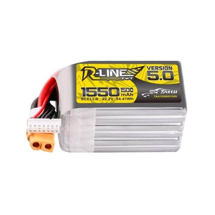  Tattu R-Line Version 5.0 1550mAh 6S 150C 22.2V LiPo Battery - XT60、mySite、merchandisen
