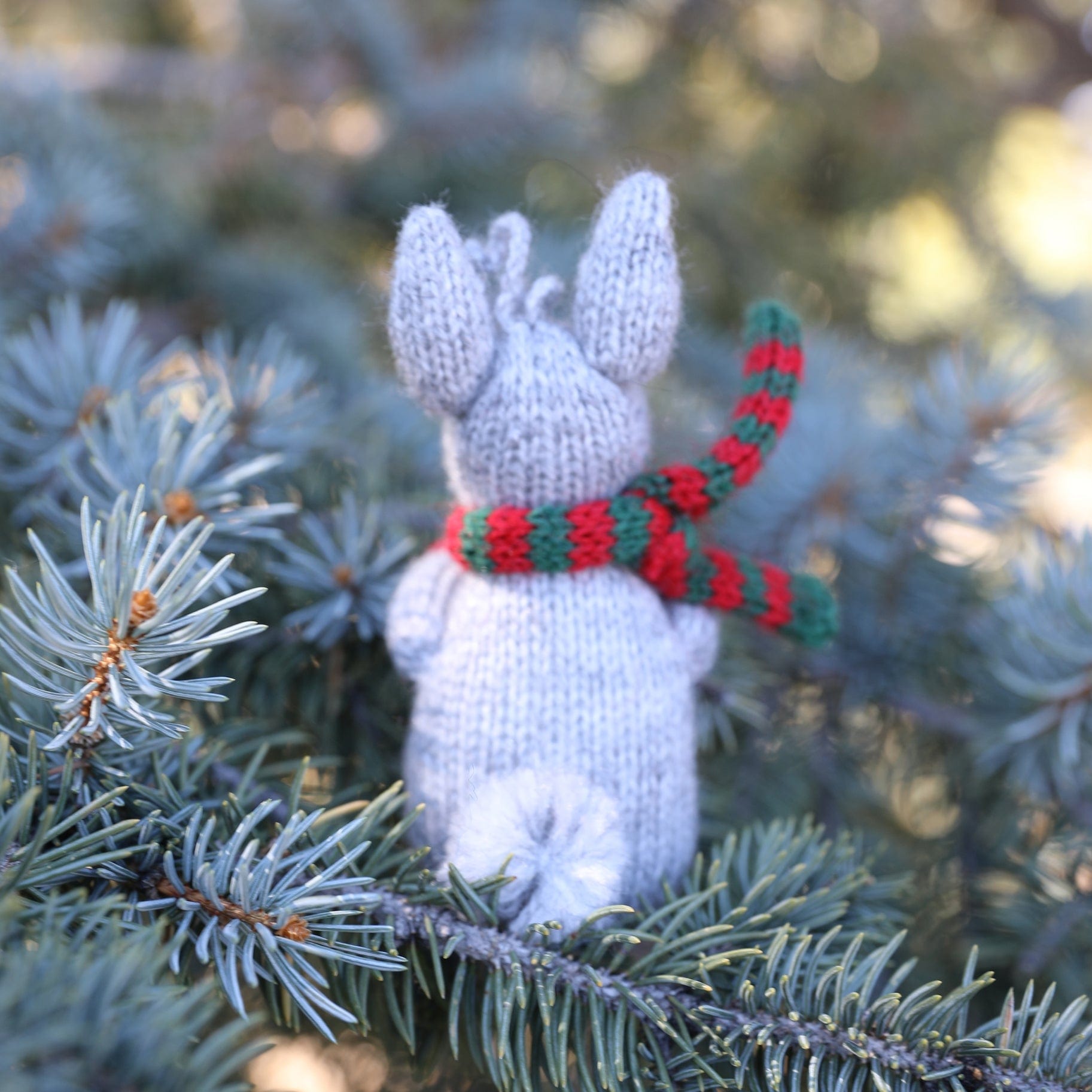 Bunny with Cocoa Handmade in Peru Knit Ornament、mySite、g9winljtr
