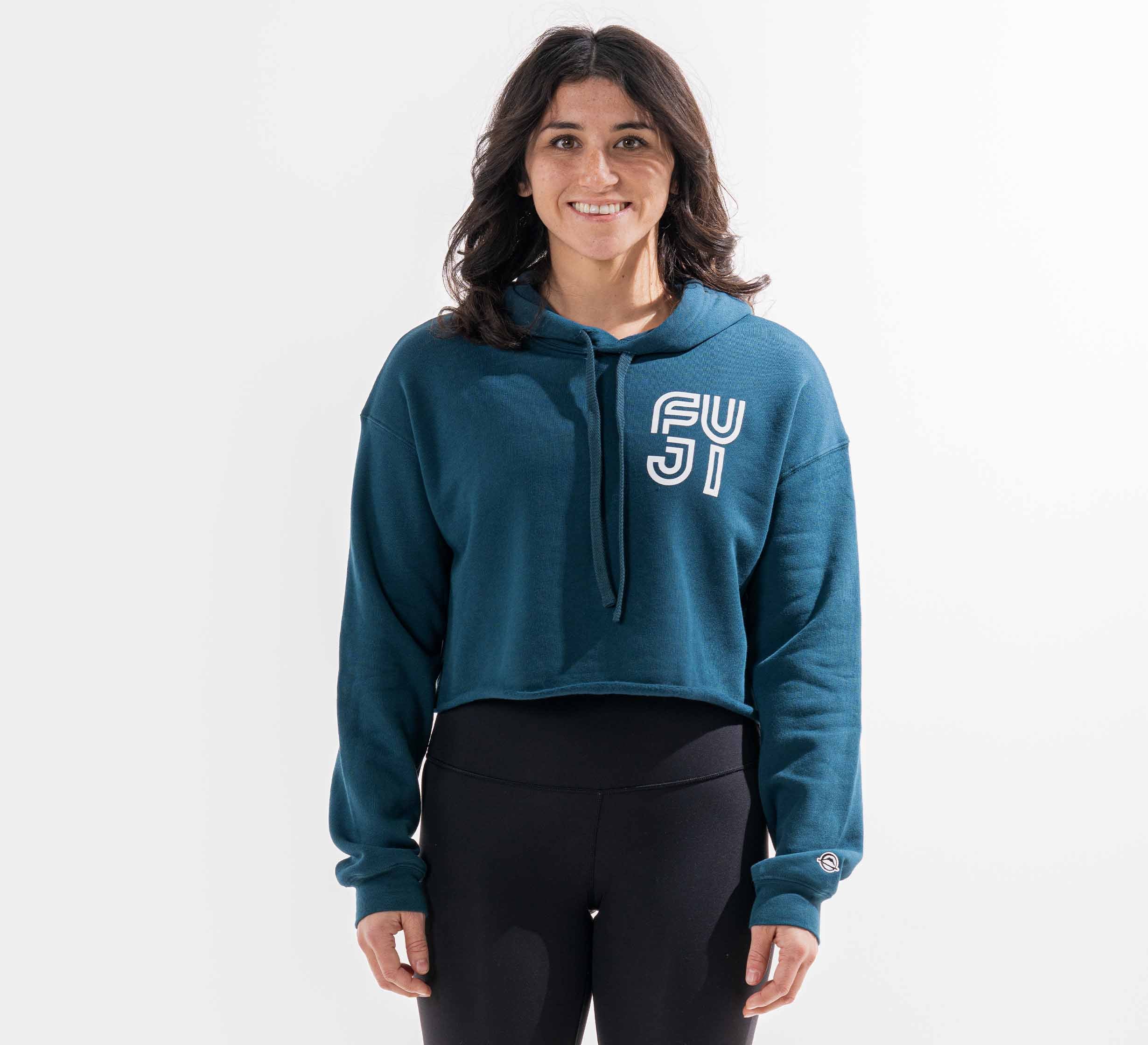 Womens Jiu Jitsu Rally Crop Hoodie Blue、mySite、gigharbornorthrealestate