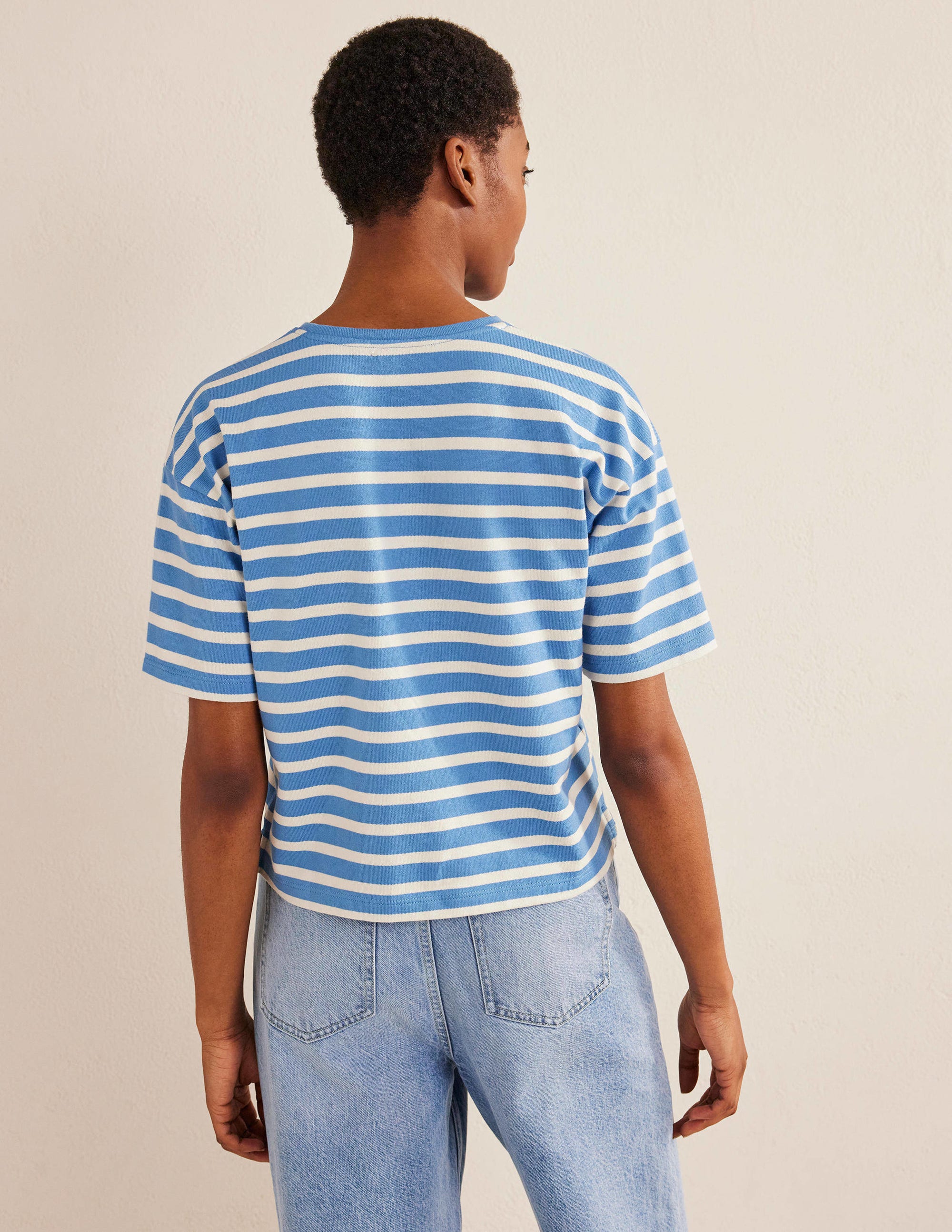  Heavyweight Breton T-Shirt-Porcelain Blue/Ivory Stripe、mySite、ashleygrahame