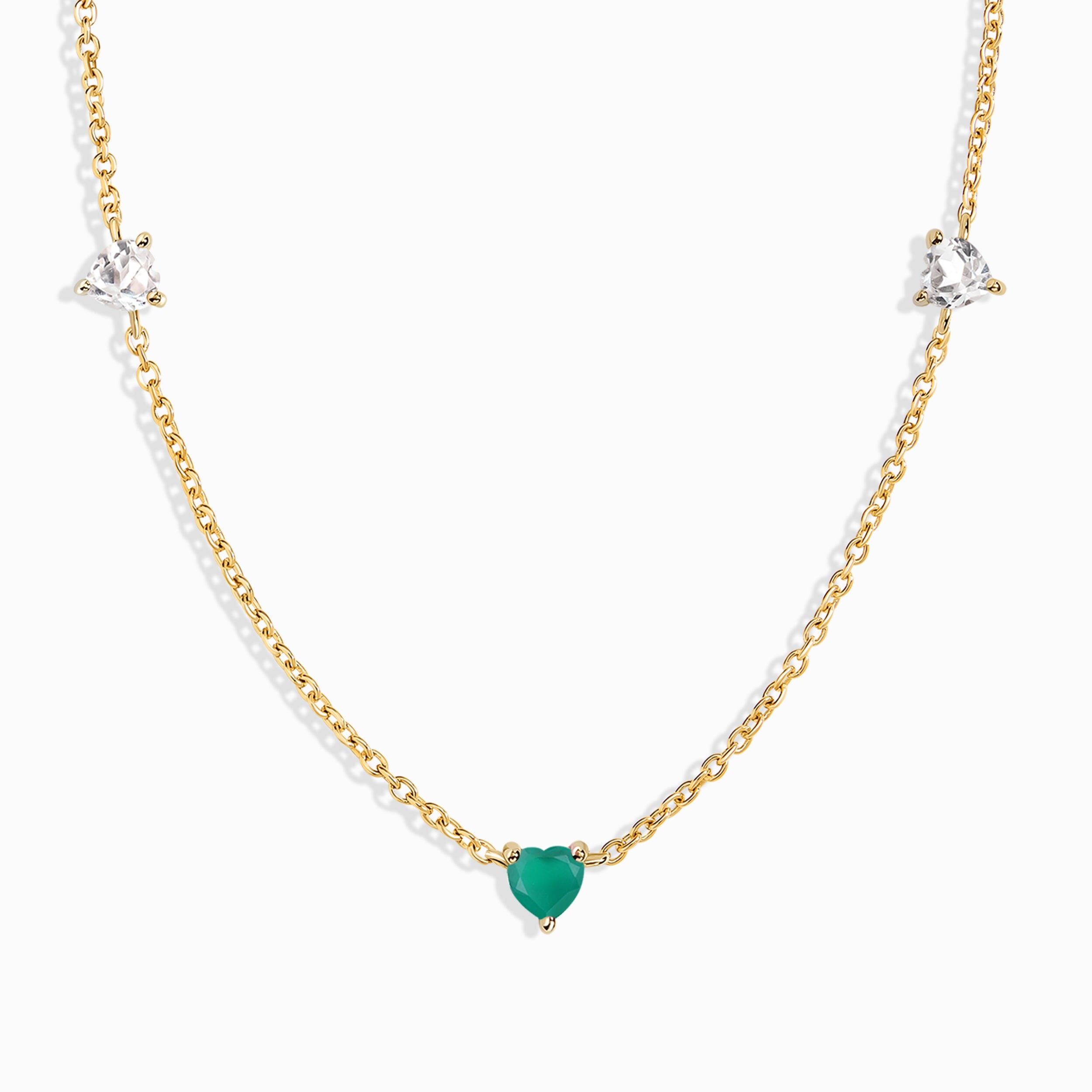 Green Onyx Never Without My Gem Necklace - May Birthstone、mySite、hinf8tx79