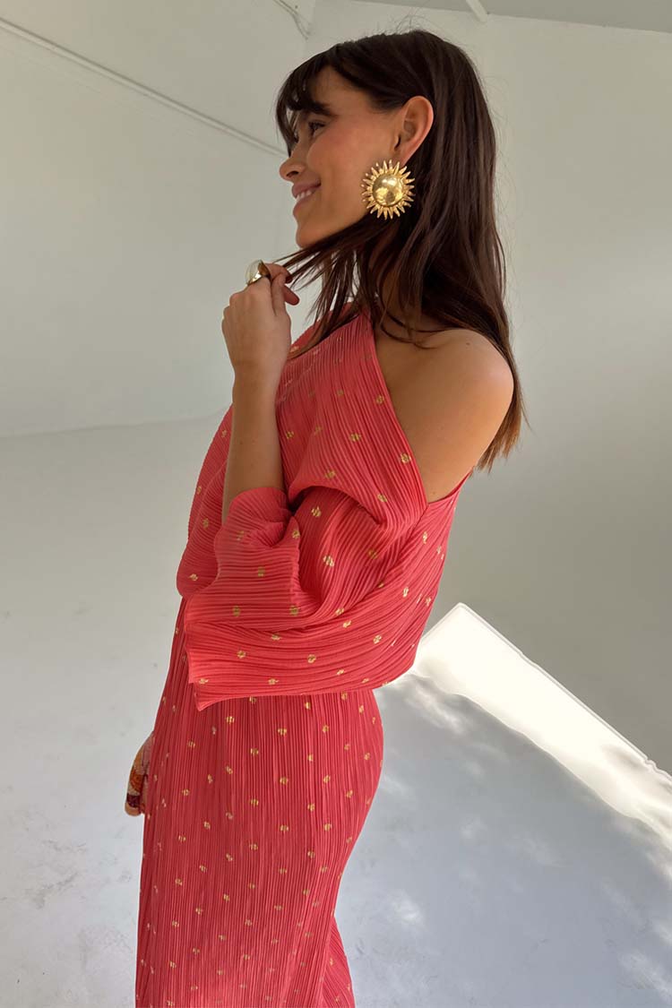 Coral Plisse Tilly Dress、mySite、solidvoid