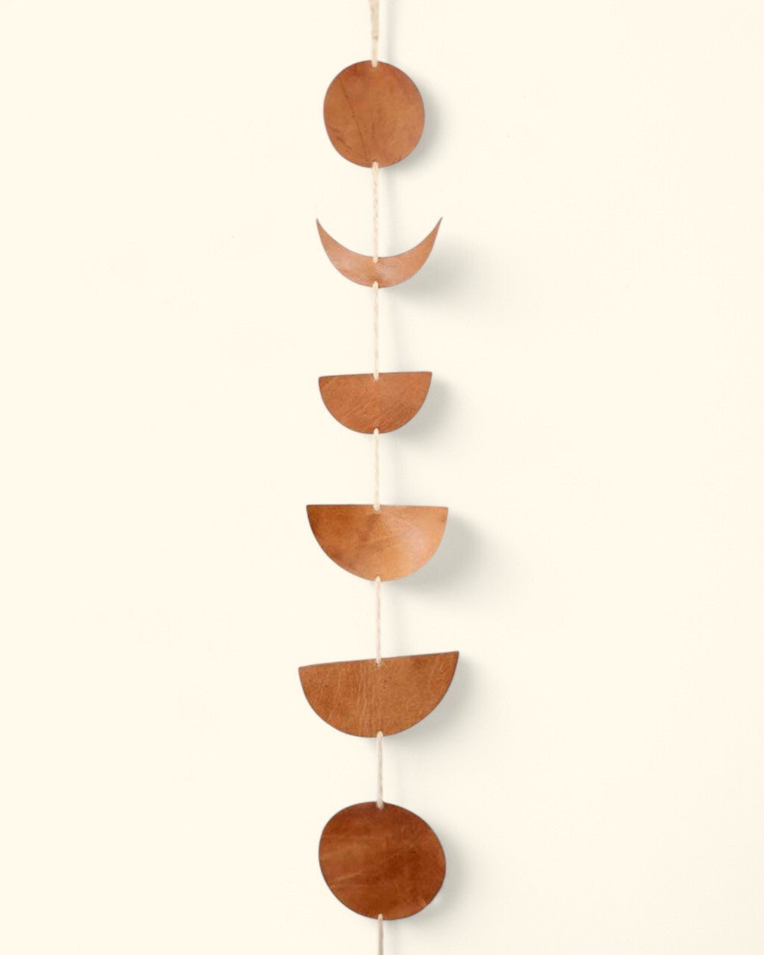Moon Phase Leather Garland Wall Hanging、mySite、topwebapps
