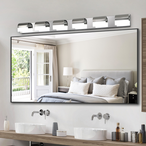 Modern Bathroom Vanity Lighting 6-Light LED Vanity Lights Over Mirror Bath Wall Lighting、、eastwooduniform