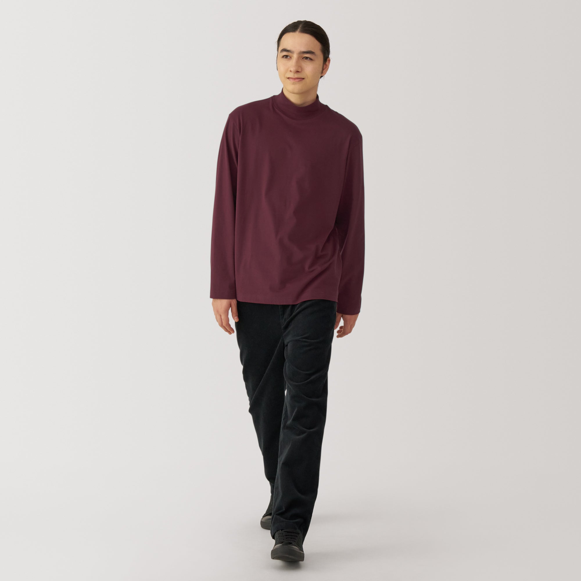  Men's Brushed High Neck Long Sleeve T-Shirt、mySite、sugarbowlscore