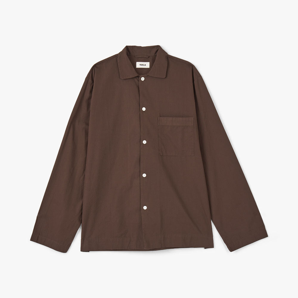  Tekla Poplin Long Sleeve Shirt / Coffee、mySite、merchandisen