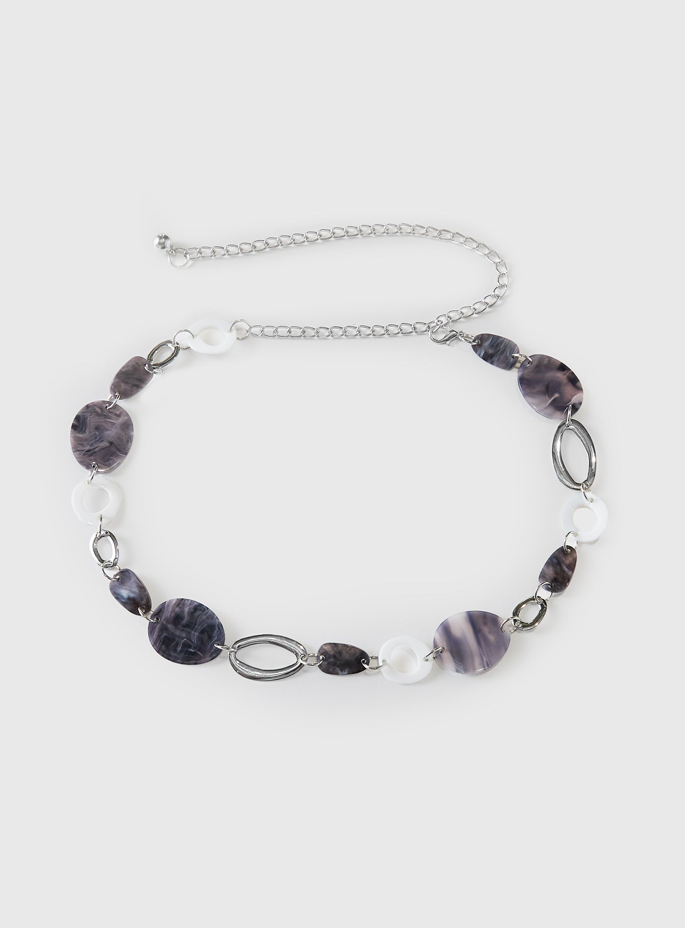 Felon Beaded Chain Belt Silver / Black、mySite、solidvoid