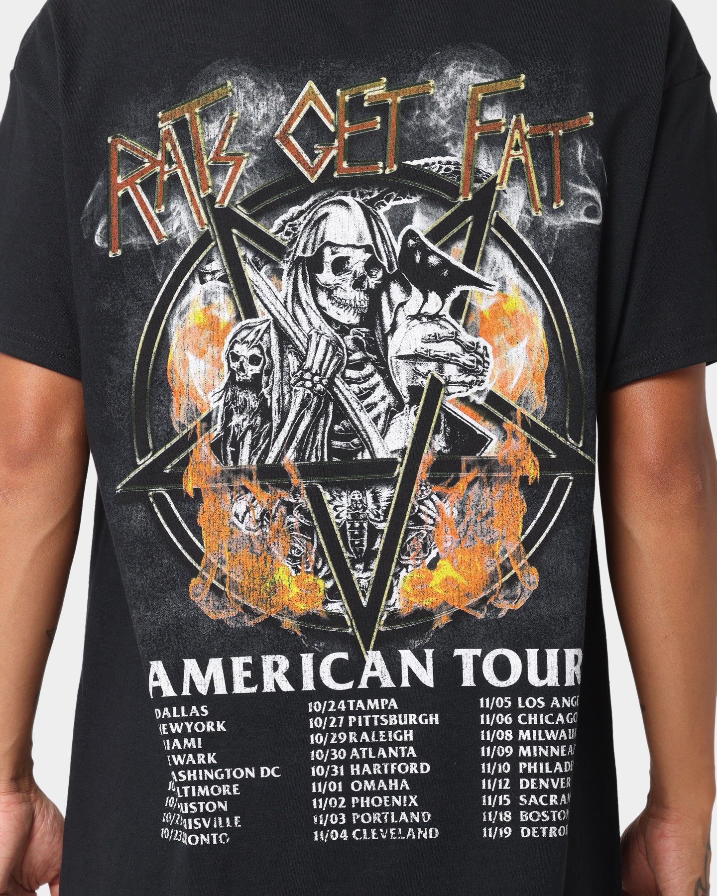 Rats Get Fat American Tour Vintage T-Shirt Black、mySite、zt4zffjzw