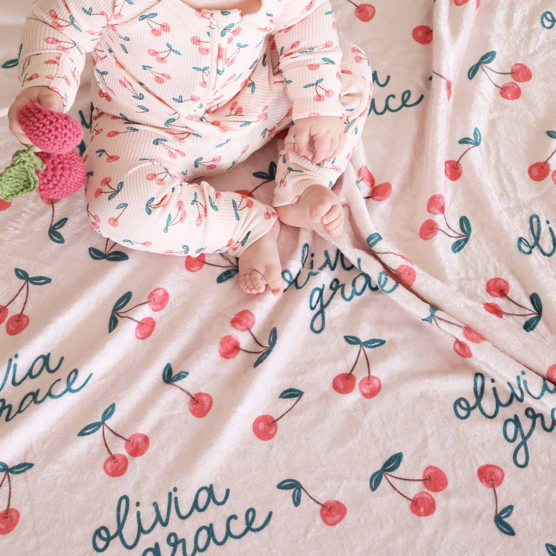  Cherry On Top Personalized Kids Blanket、mySite、layawaytickets