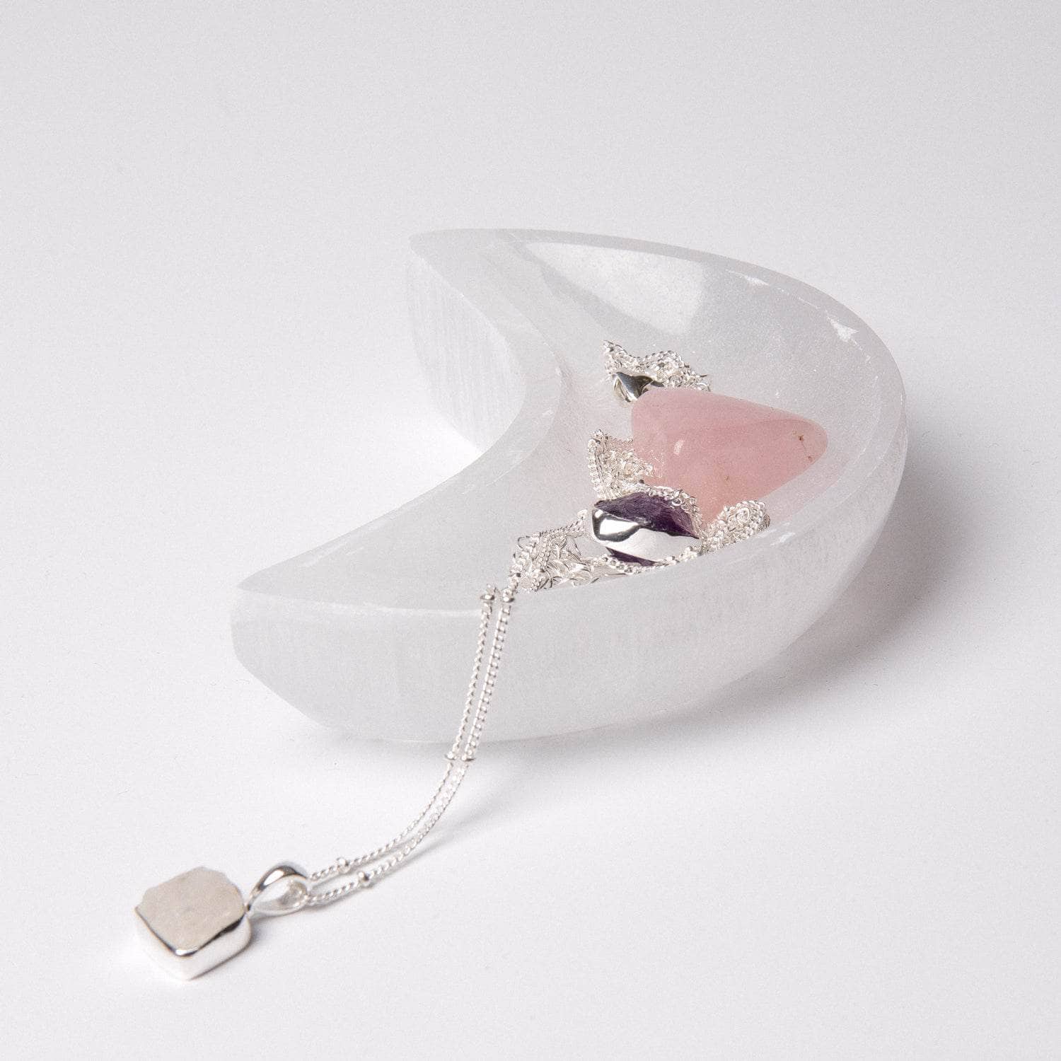 Selenite Moon Crystal Recharging Bowl、mySite、hinf8tx79