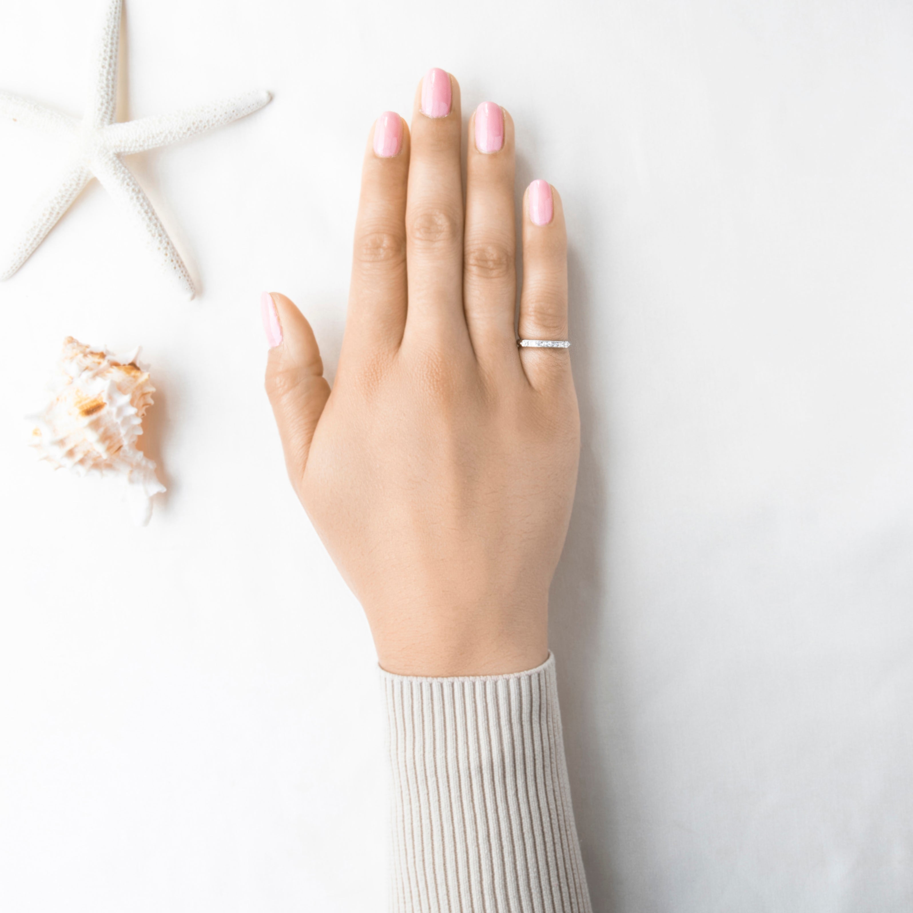 Antique Art Deco Platinum Diamond Blossom Knife-Edge Band Ring 5.50、mySite、hinf8tx79