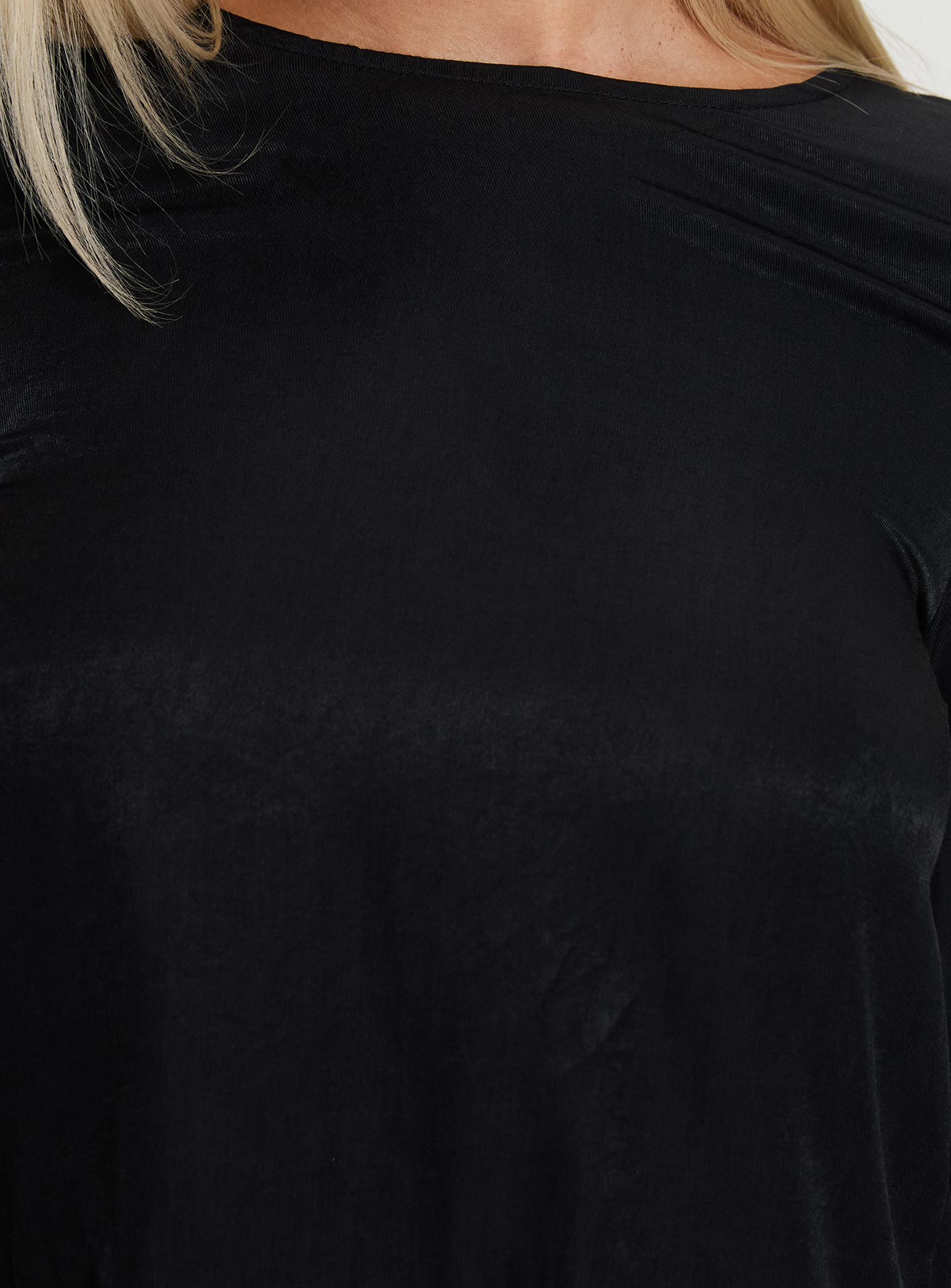 Rhydian Long Sleeve Tie Top Black、mySite、solidvoid