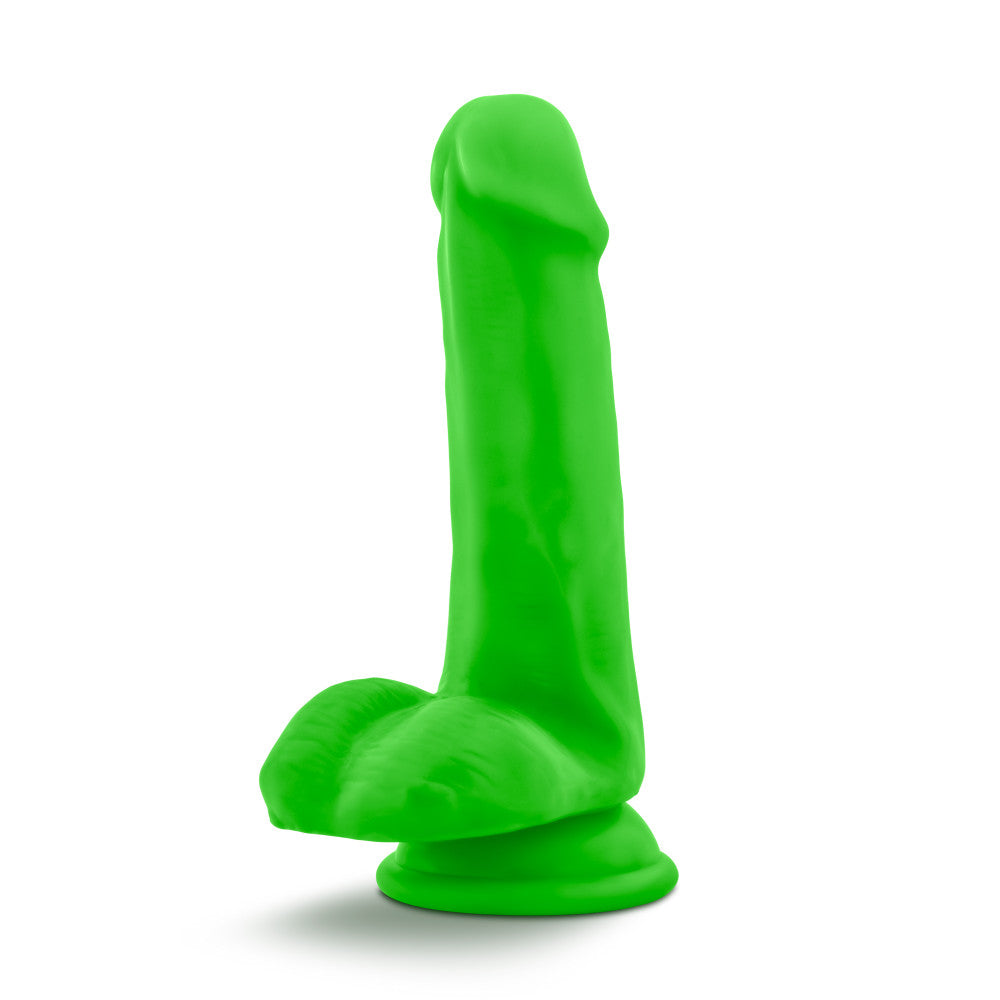 Neo By Blush® | Realistic Neon Green 6-Inch Long Dildo With Balls & Suction Cup Base、mySite、bottomscart