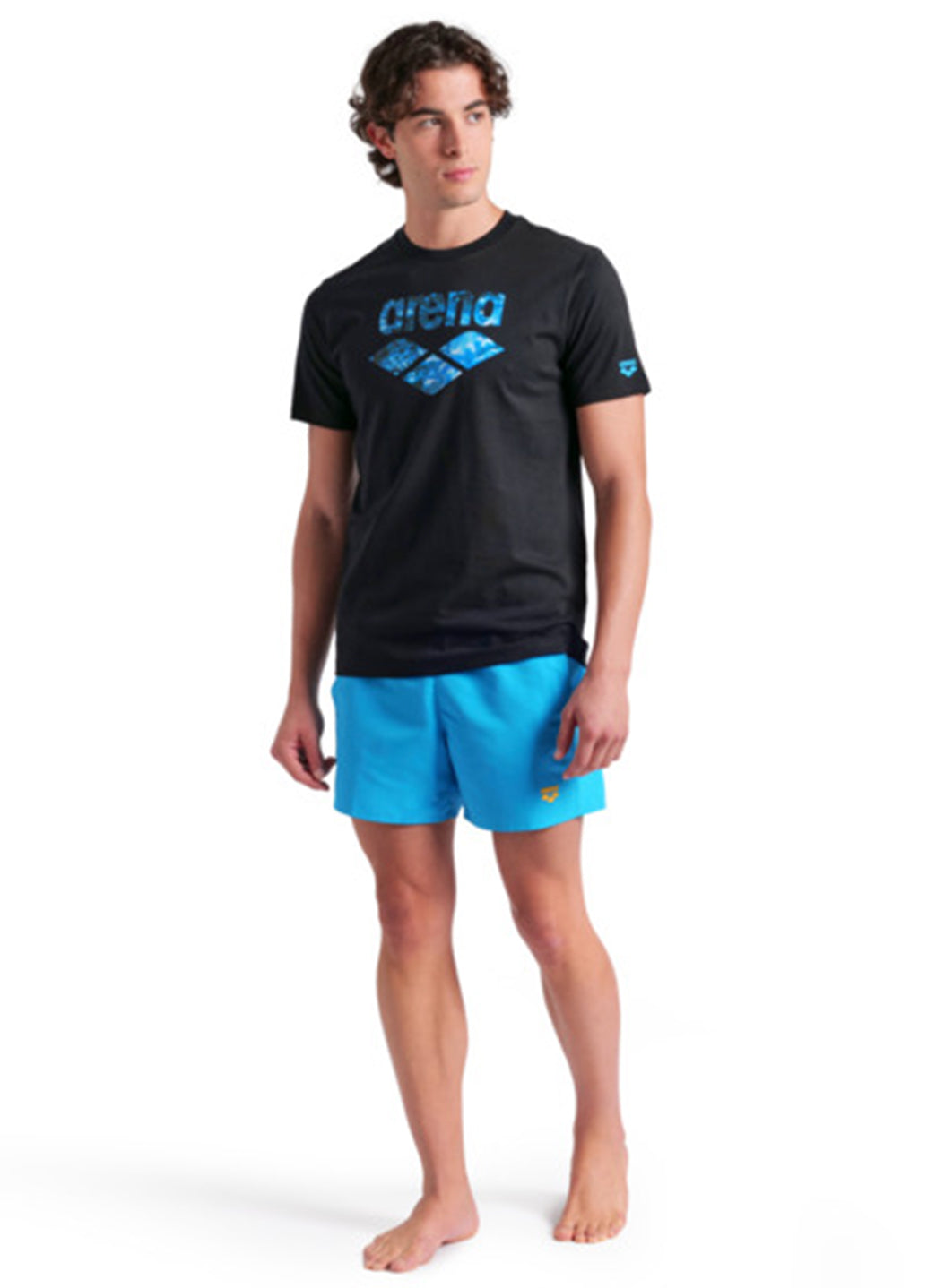 Arena Men's Water Print Short Sleeve T-Shirt、mySite、noshort