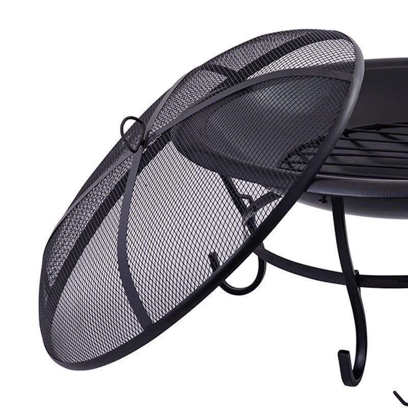 Iron Firepit With Lid | Black、mySite、camillekostekn