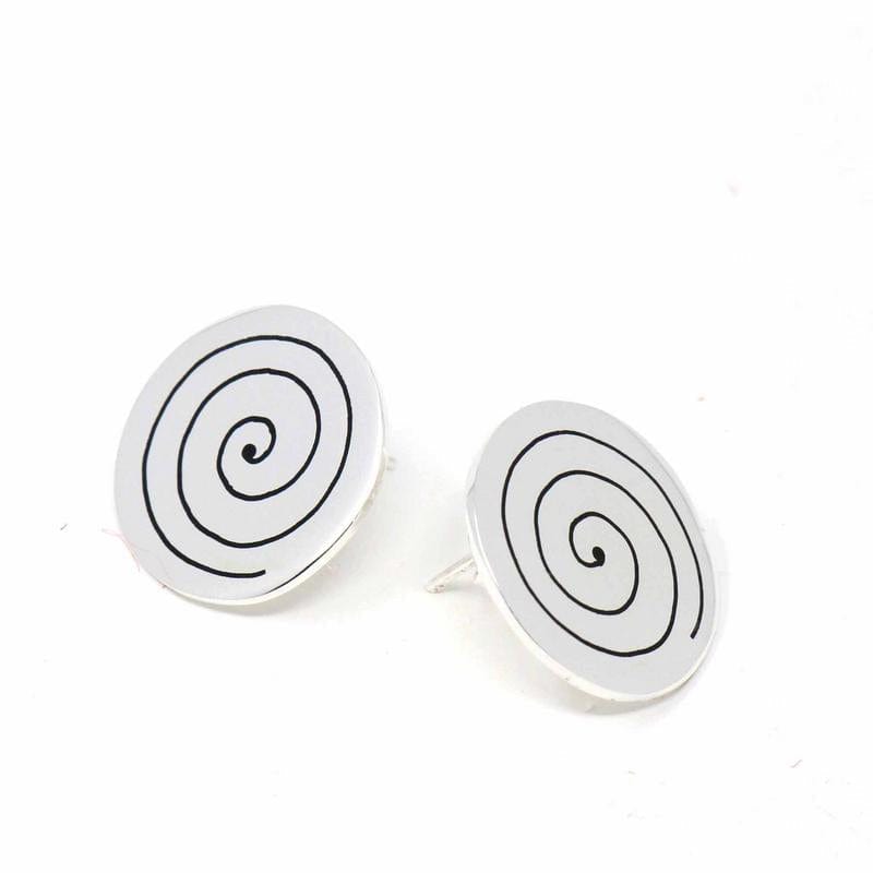 Stud Earrings, Spirals、mySite、g9winljtr