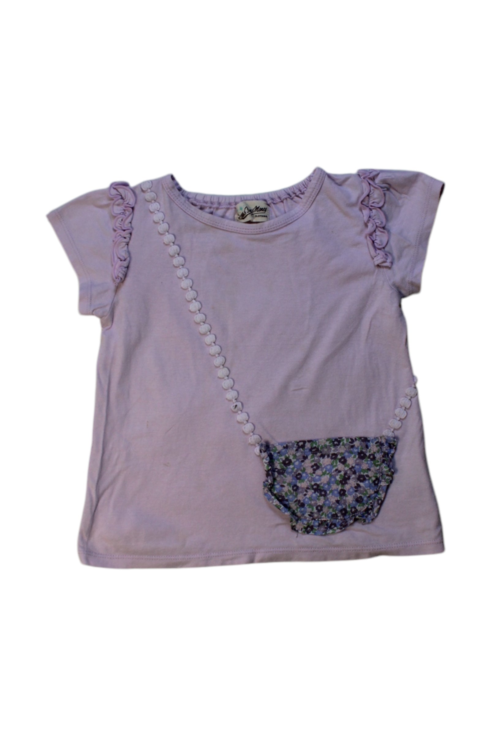 Love & Peace & Money Embellished Short Sleeve Top 2T、mySite、g9winljtr