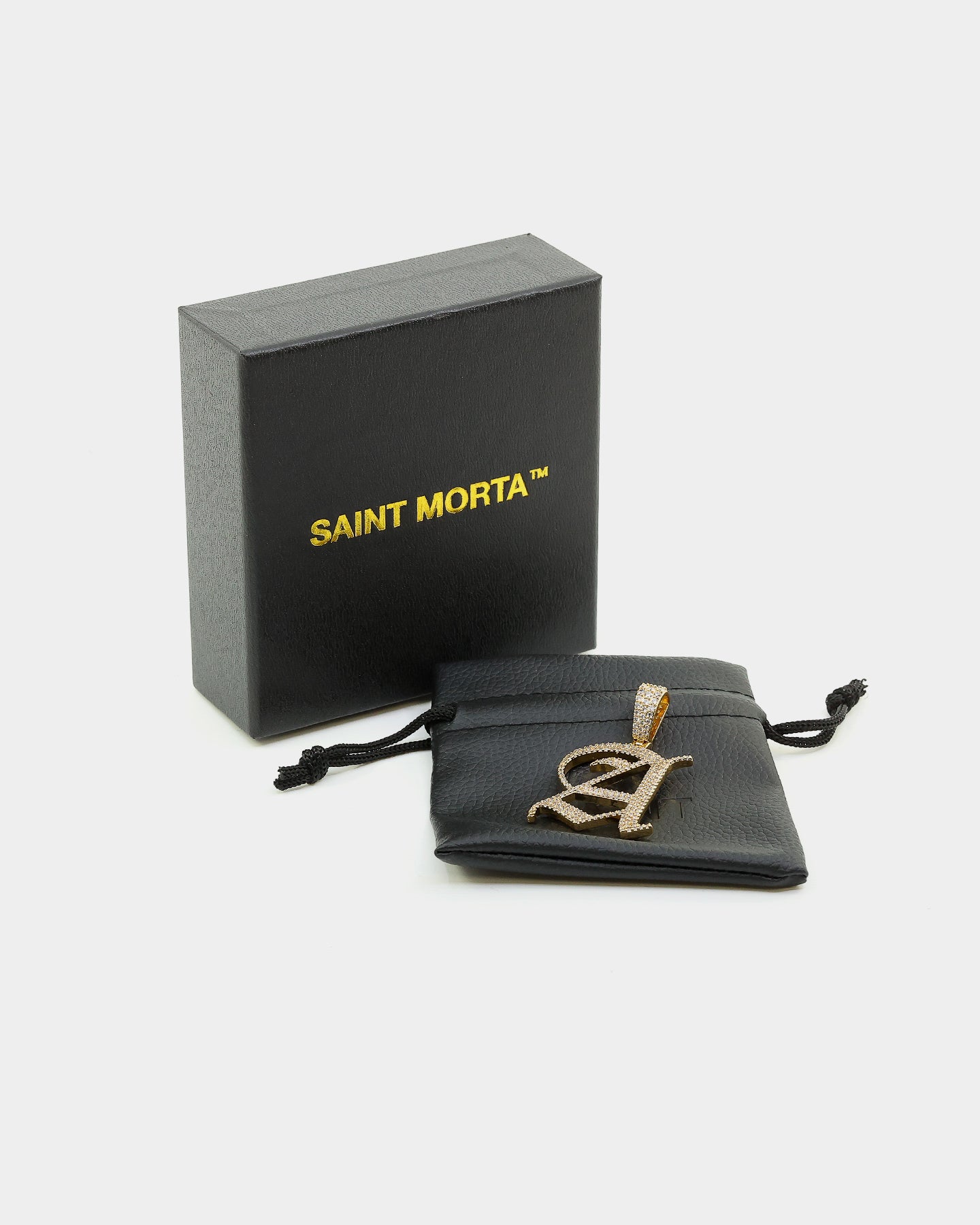 Saint Morta Gothic Iced Letter Pendant Iced Gold、mySite、zt4zffjzw