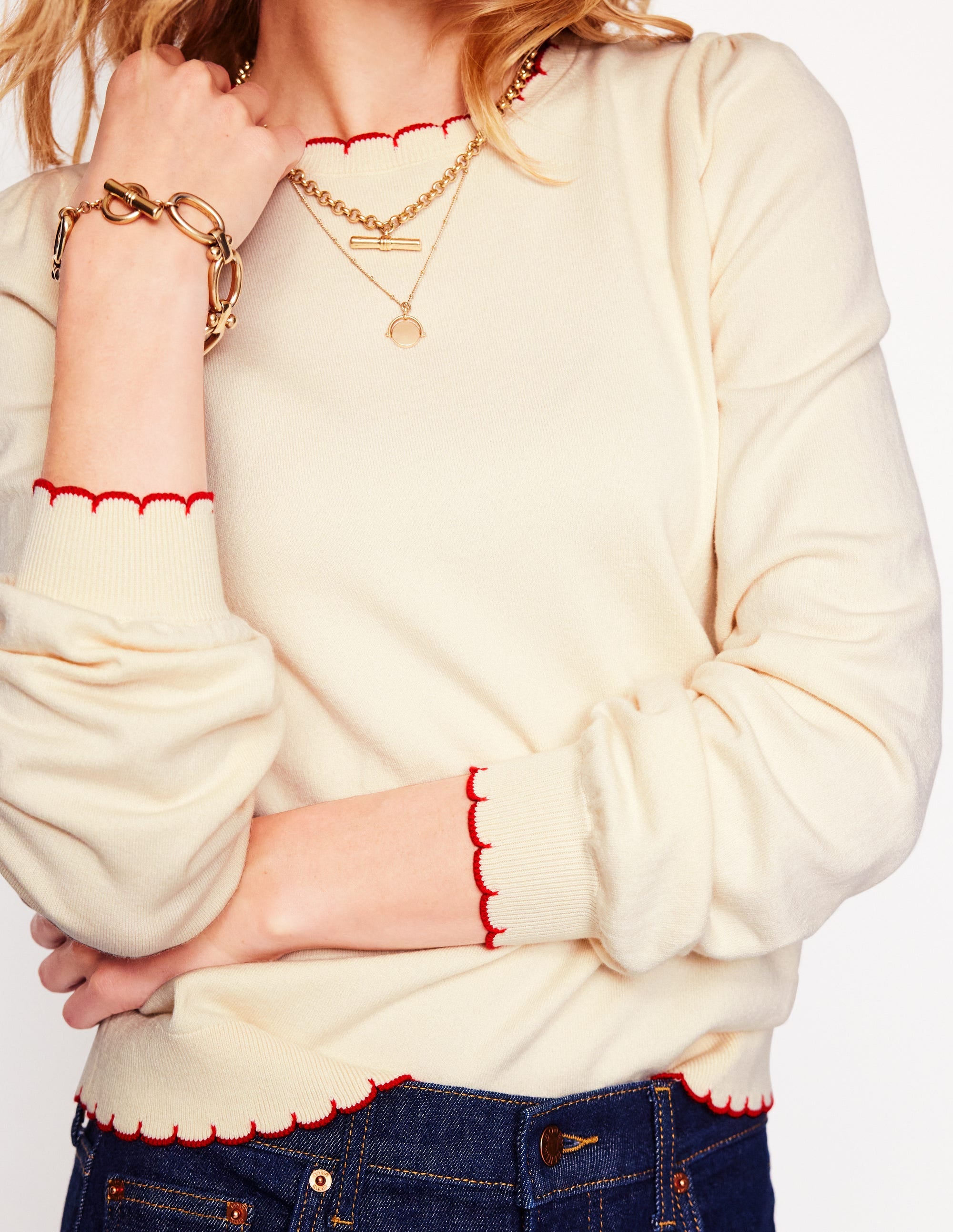  Pru Scallop Trim Sweater-Warm Ivory、mySite、ashleygrahame