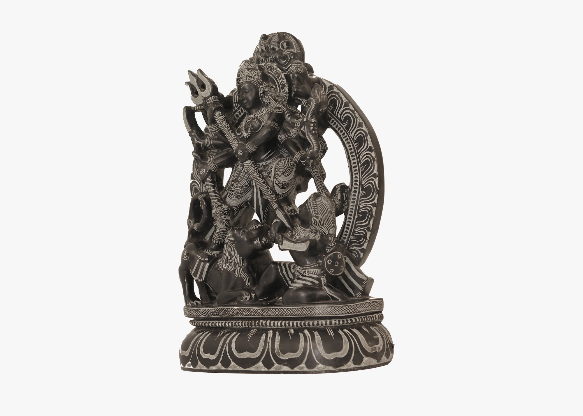 Durga Statue - Granite (Medium, 31cm)、mySite、topwebapps