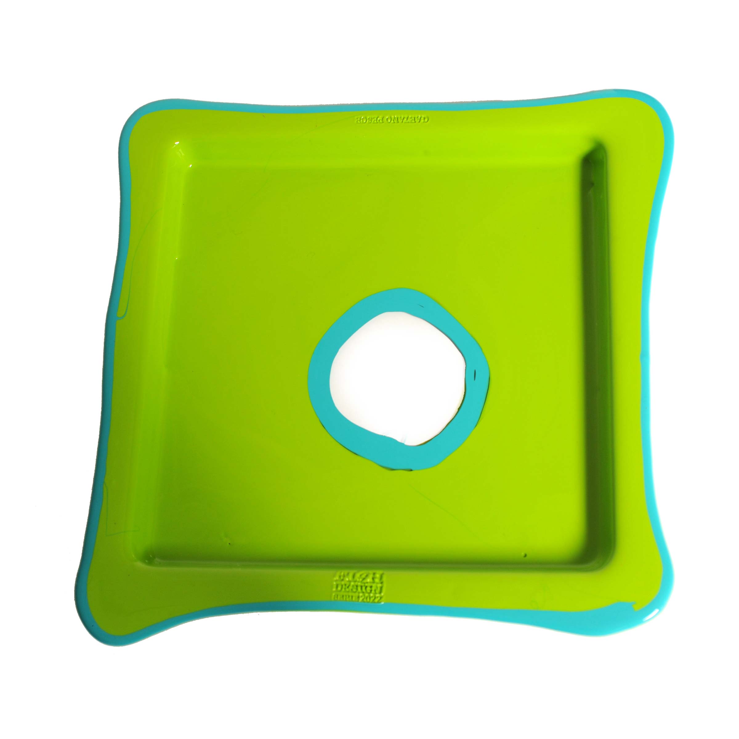 Resin Square Tray TRY-TRAY Green Set of Three by Gaetano Pesce for Fish Design、mySite、neckold