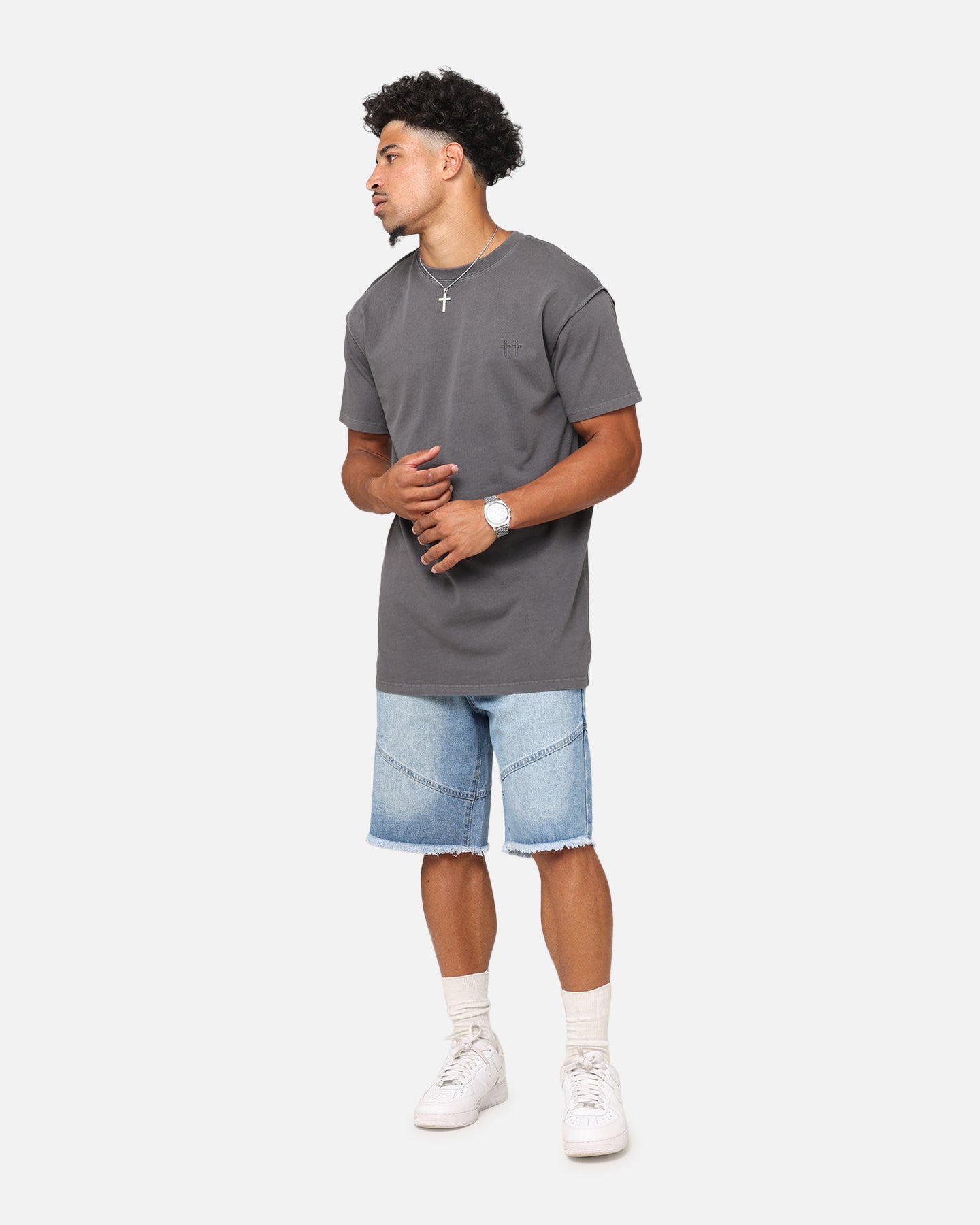 Saint Morta Armoury Baggy Denim Shorts Mid Blue、mySite、zt4zffjzw