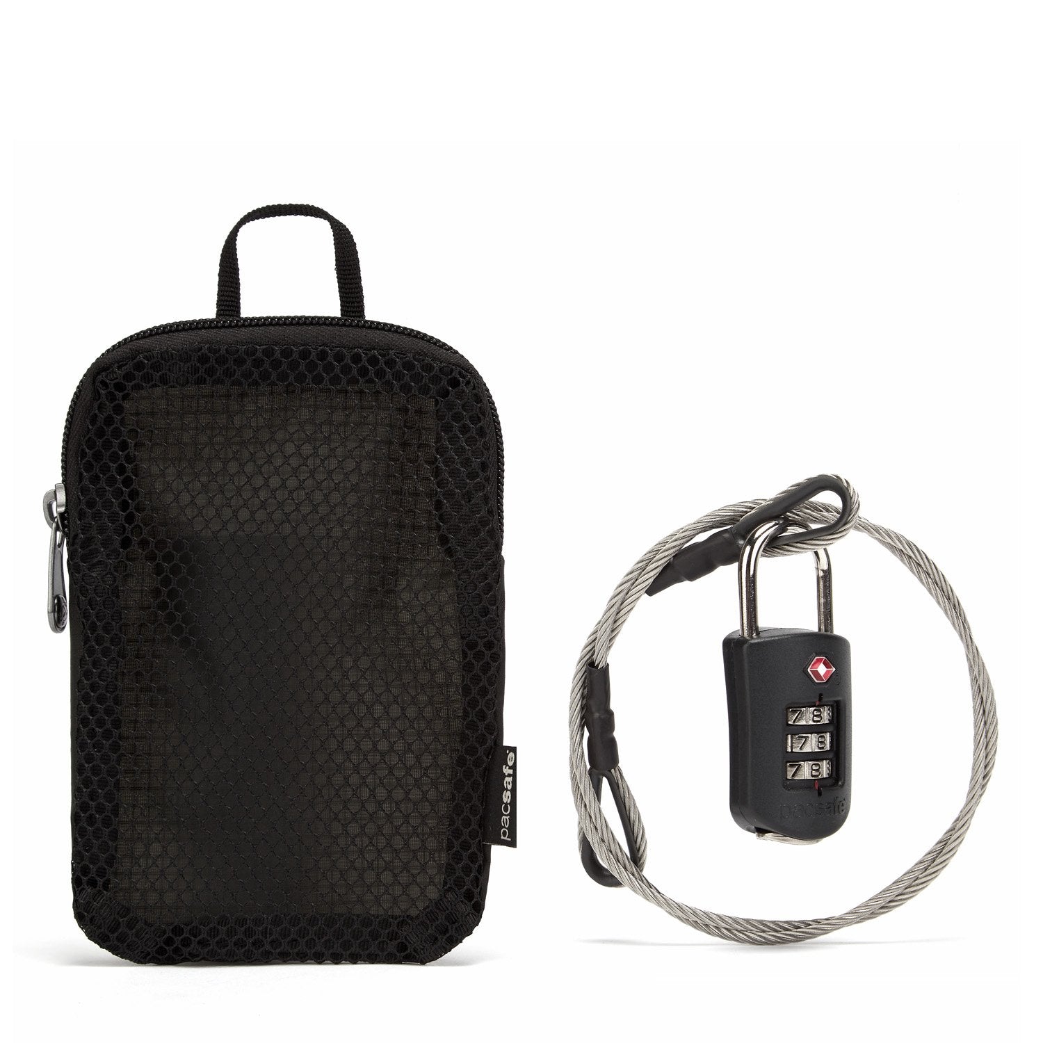 Pacsafe® Prosafe® 1000 combination lock with steel cable、mySite、garagedoors4me