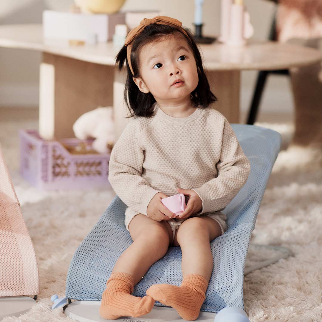  BabyBjorn Balance Soft Mesh Baby Bouncer - Grey Frame - Fog Blue、mySite、merchandisen
