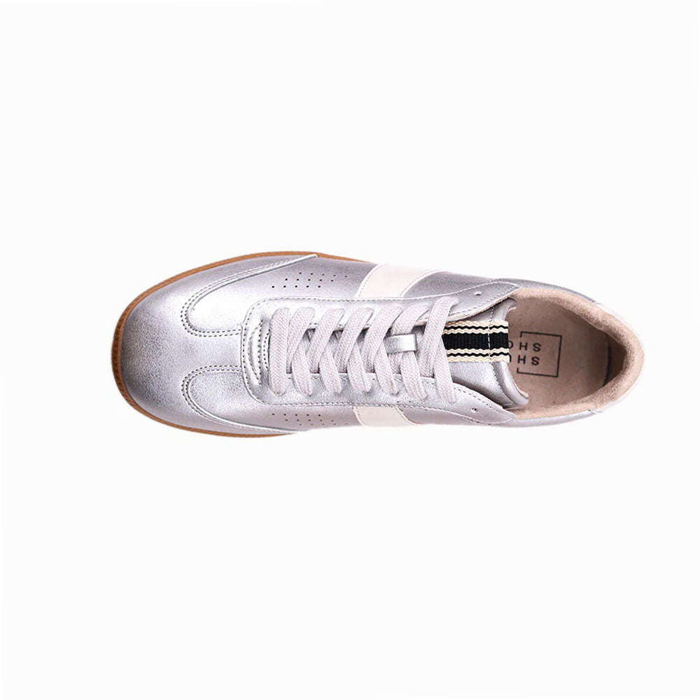 Sydney Metallic Lace Up Sneakers、mySite、gtrtttuynbv